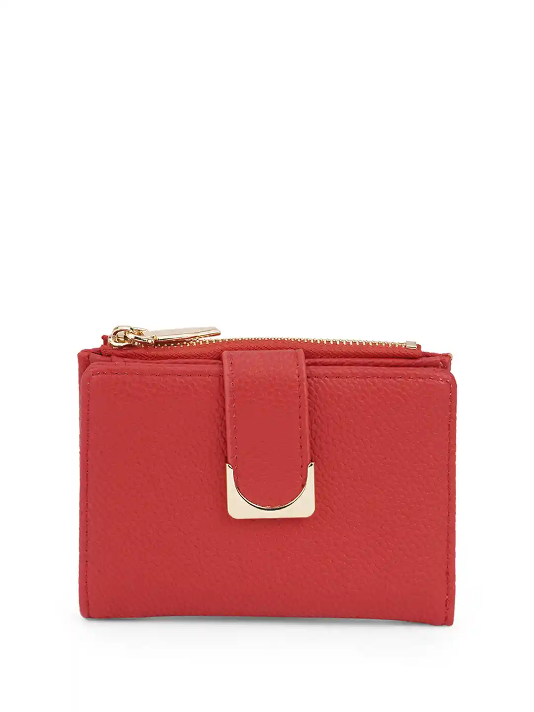 Zipper Wallets Ladies Bifold Leather Wallet Globus Women Red