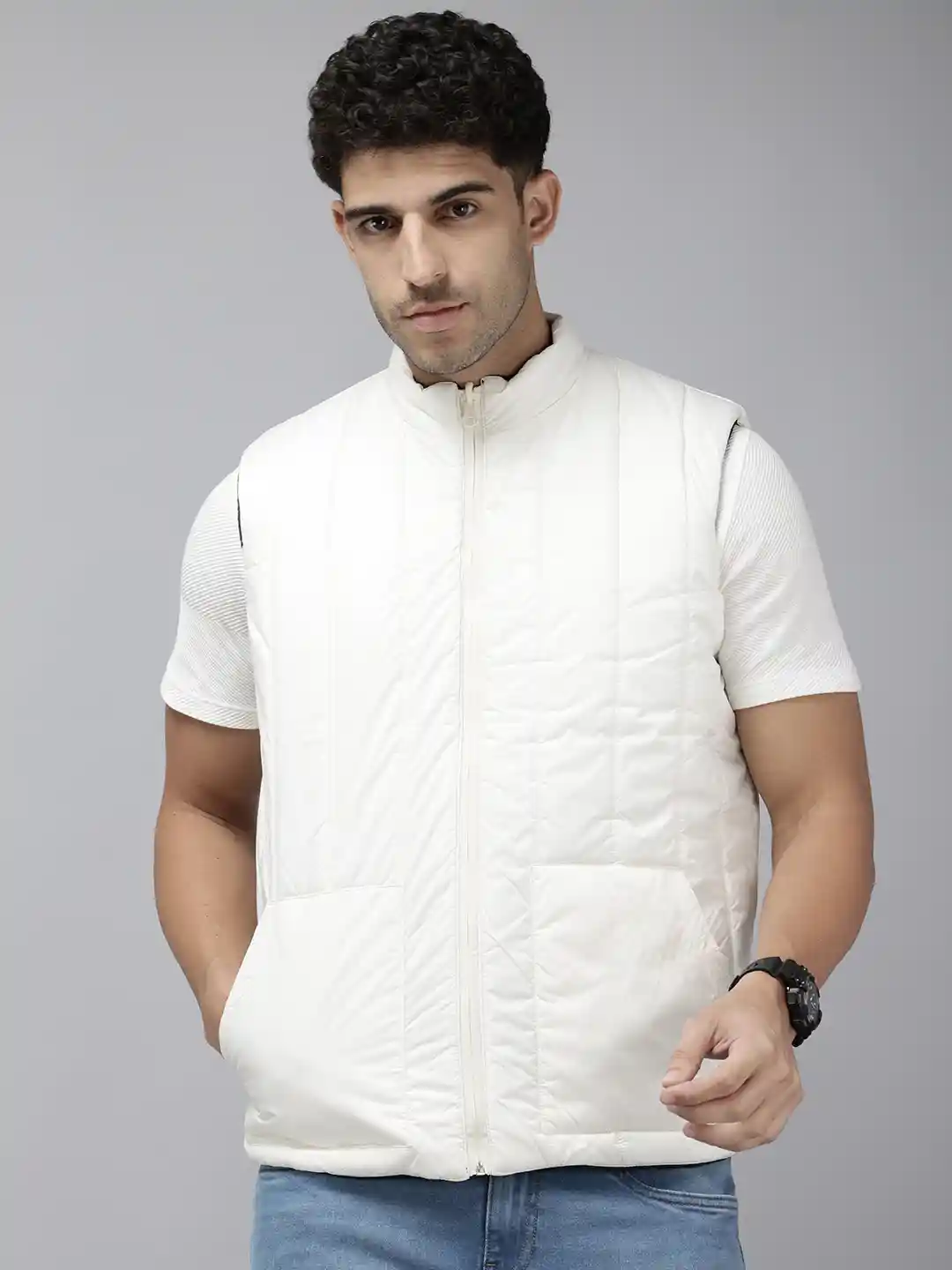 Buy Park Avenue Sleeveless Reversible Padded Jacket Jackets for