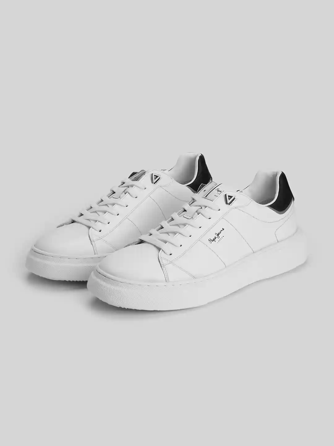 Buy Pepe Jeans Men Leather Round Toe Sneakers Casual Shoes for