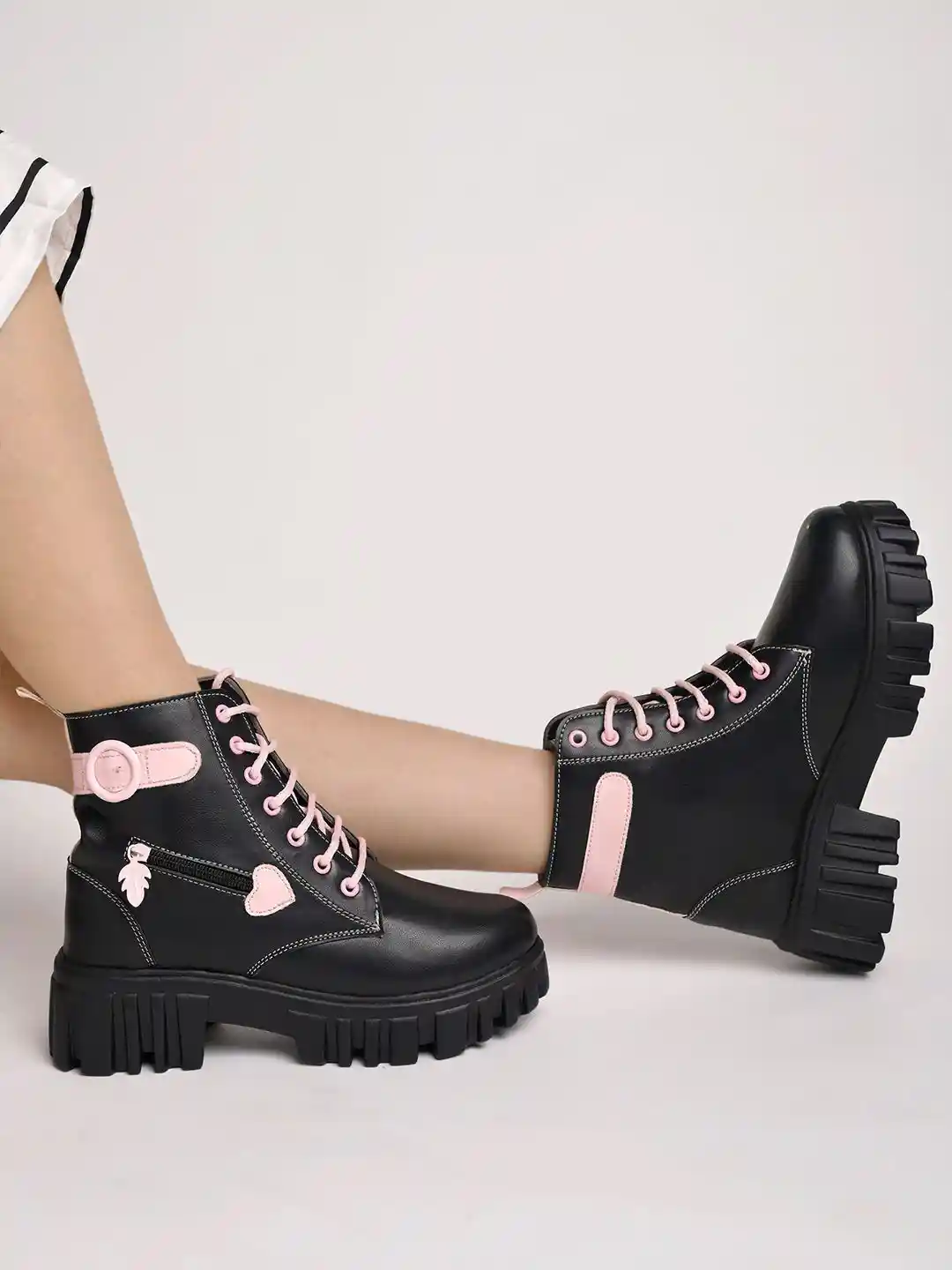 Lace Up Ladies Round Toe Ankle Boots Shoetopia Women Round Toe Mid