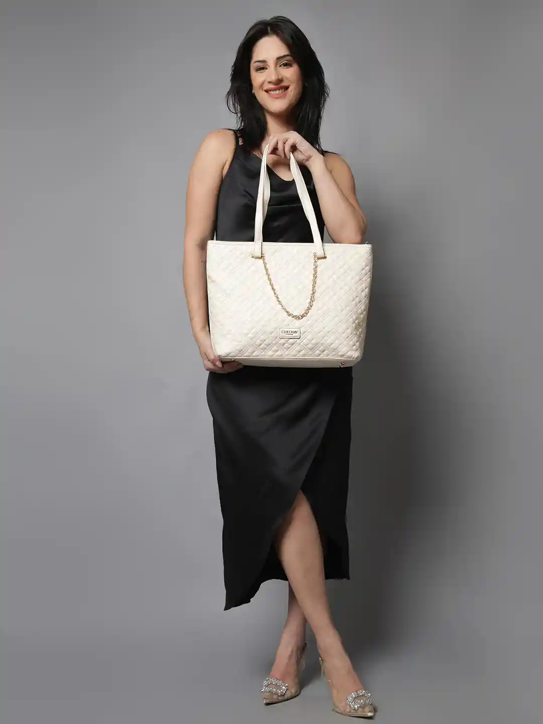 Buy Carlton London Women Textured Structured Leather Shoulder Bag