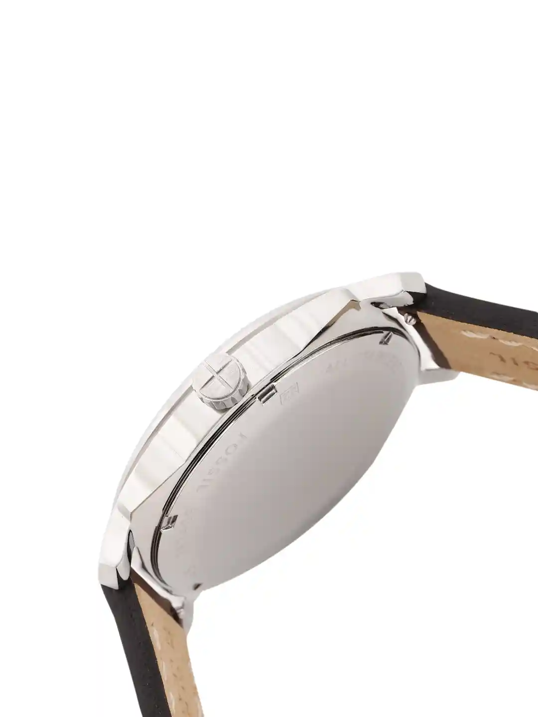 Stainless Steel Fossil Men's Minimalist Leather Strap Watch