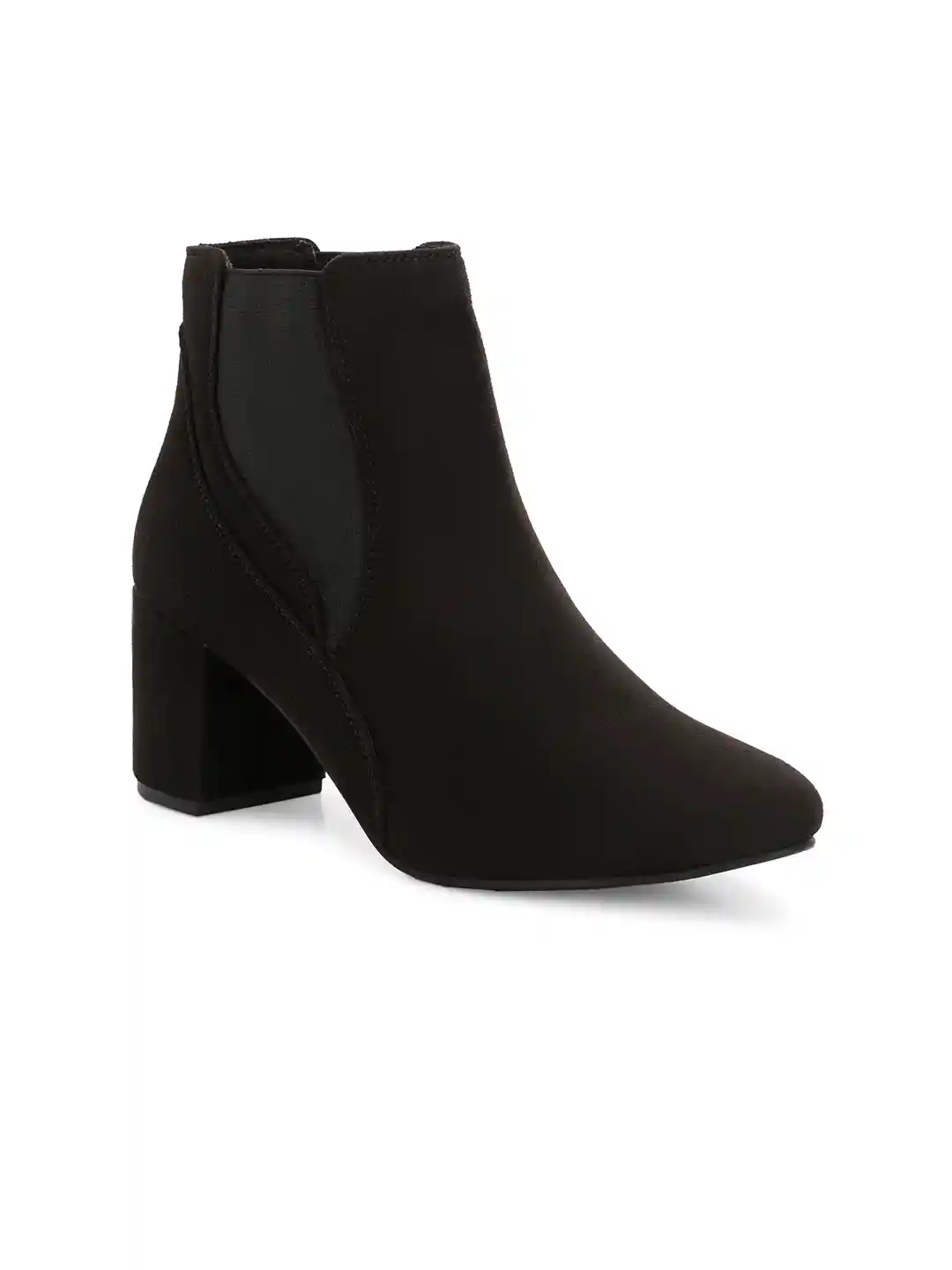 The Roadster Lifestyle Co Women Pointed Toe Block Heeled Chelsea Boots