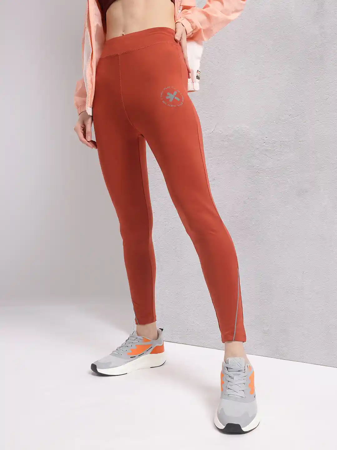 Compression Tights Nike Tights Orange Ultimate Training V-shape