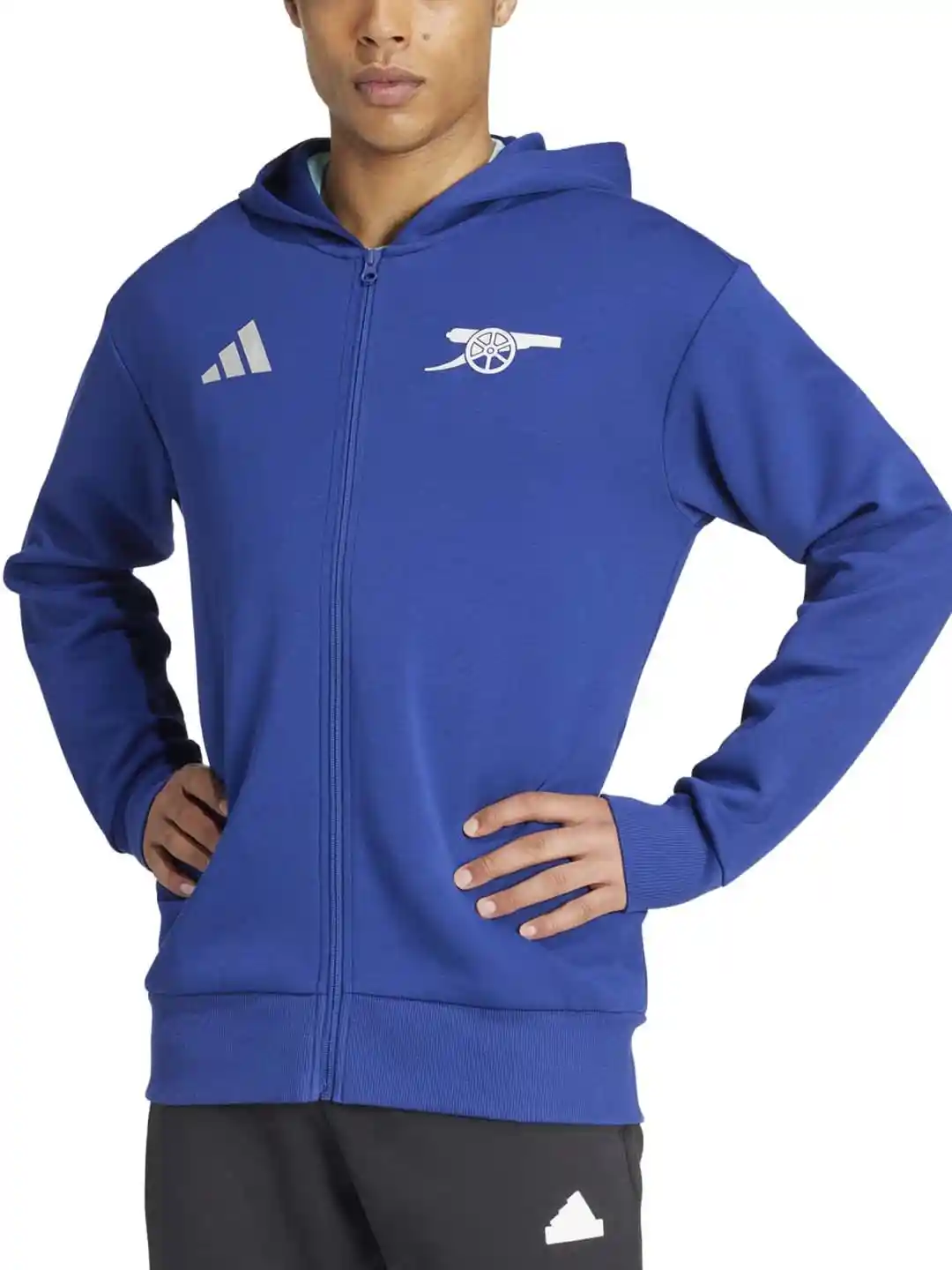 Buy ADIDAS Brand Logo Printed Cotton Hooded Jacket Jackets for