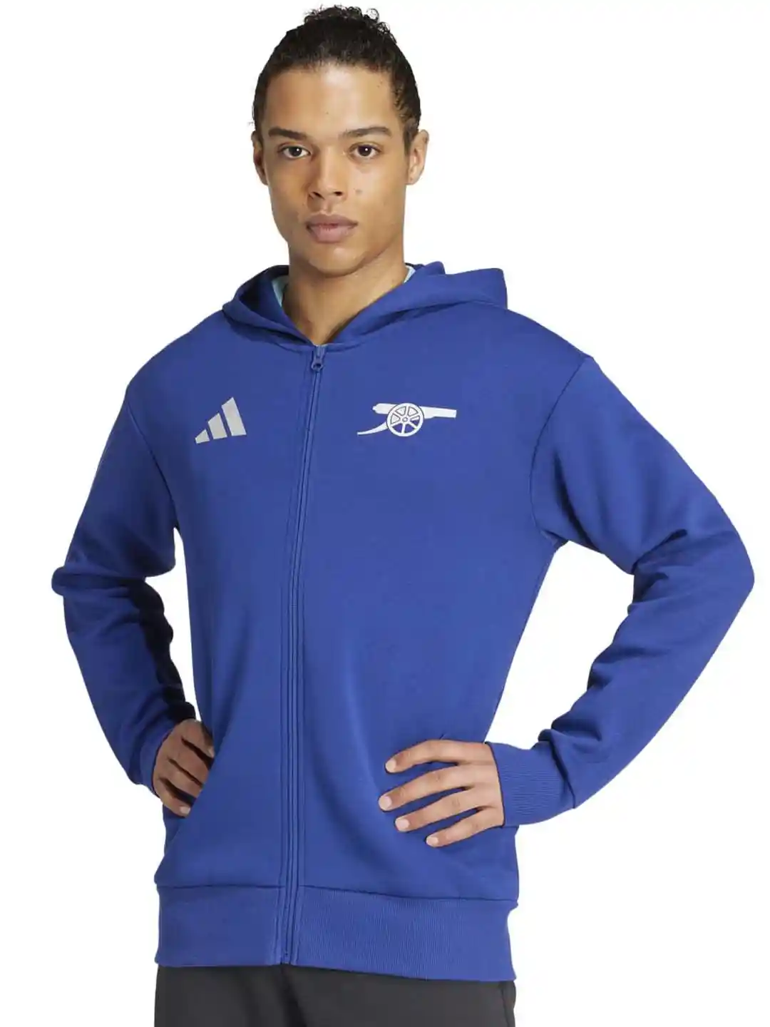 Buy ADIDAS Brand Logo Printed Cotton Hooded Jacket Jackets for