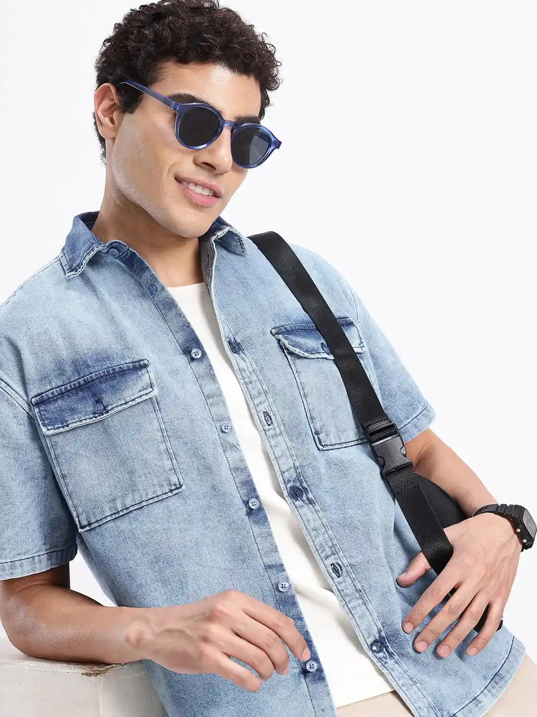 Buy Aeropostale Denim Pure Cotton Casual Shirt Shirts for Men - Main Image