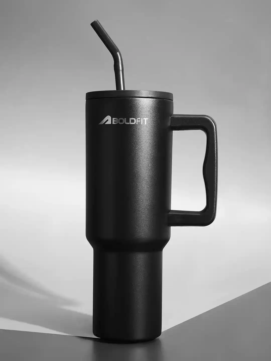 Buy BOLDFIT Black Solid Stainless Steel Double Wall Vacuum Tumbler