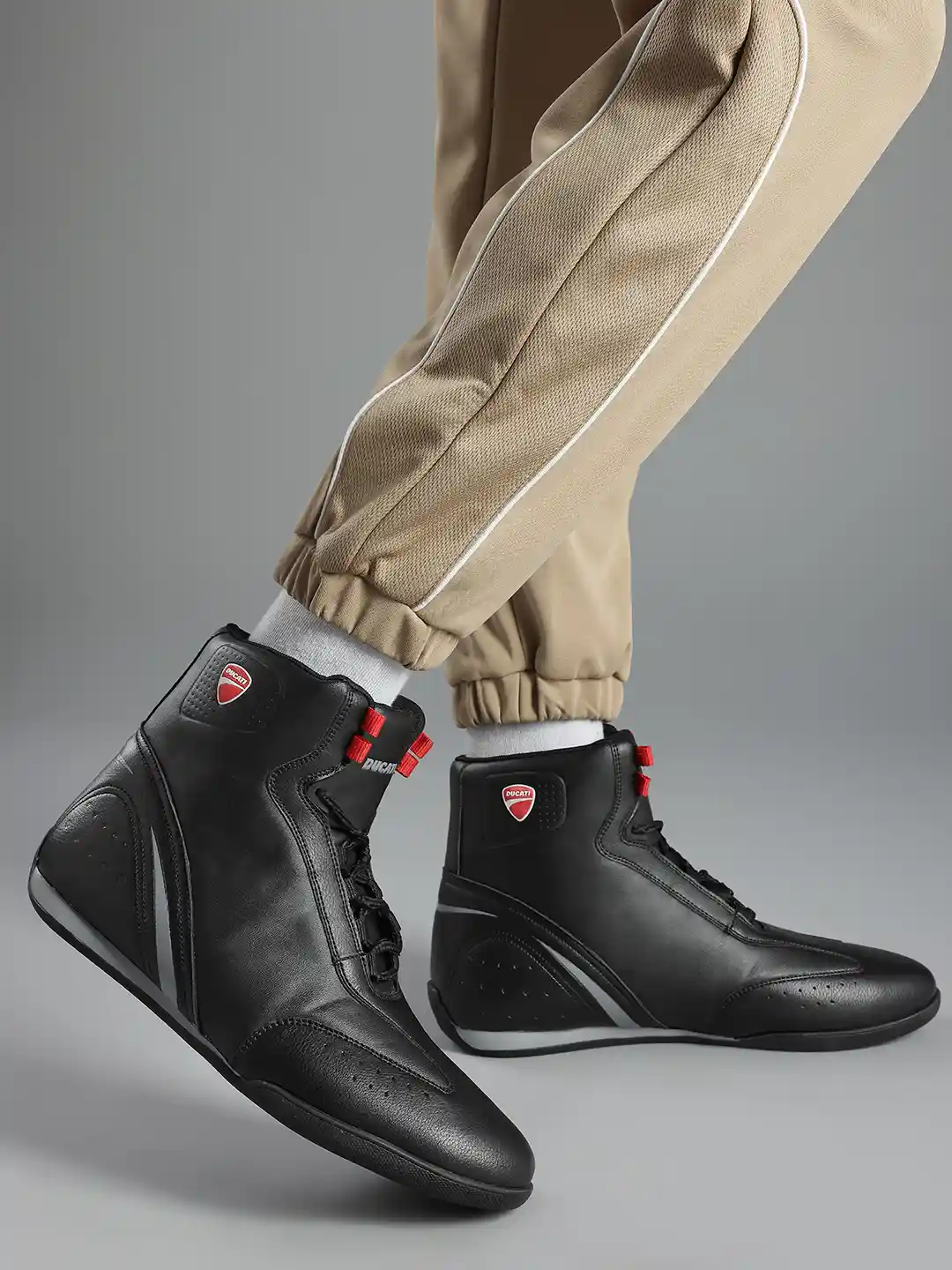 Buy Ducati Men Textured Mid-Top Driving Shoes Casual Shoes for