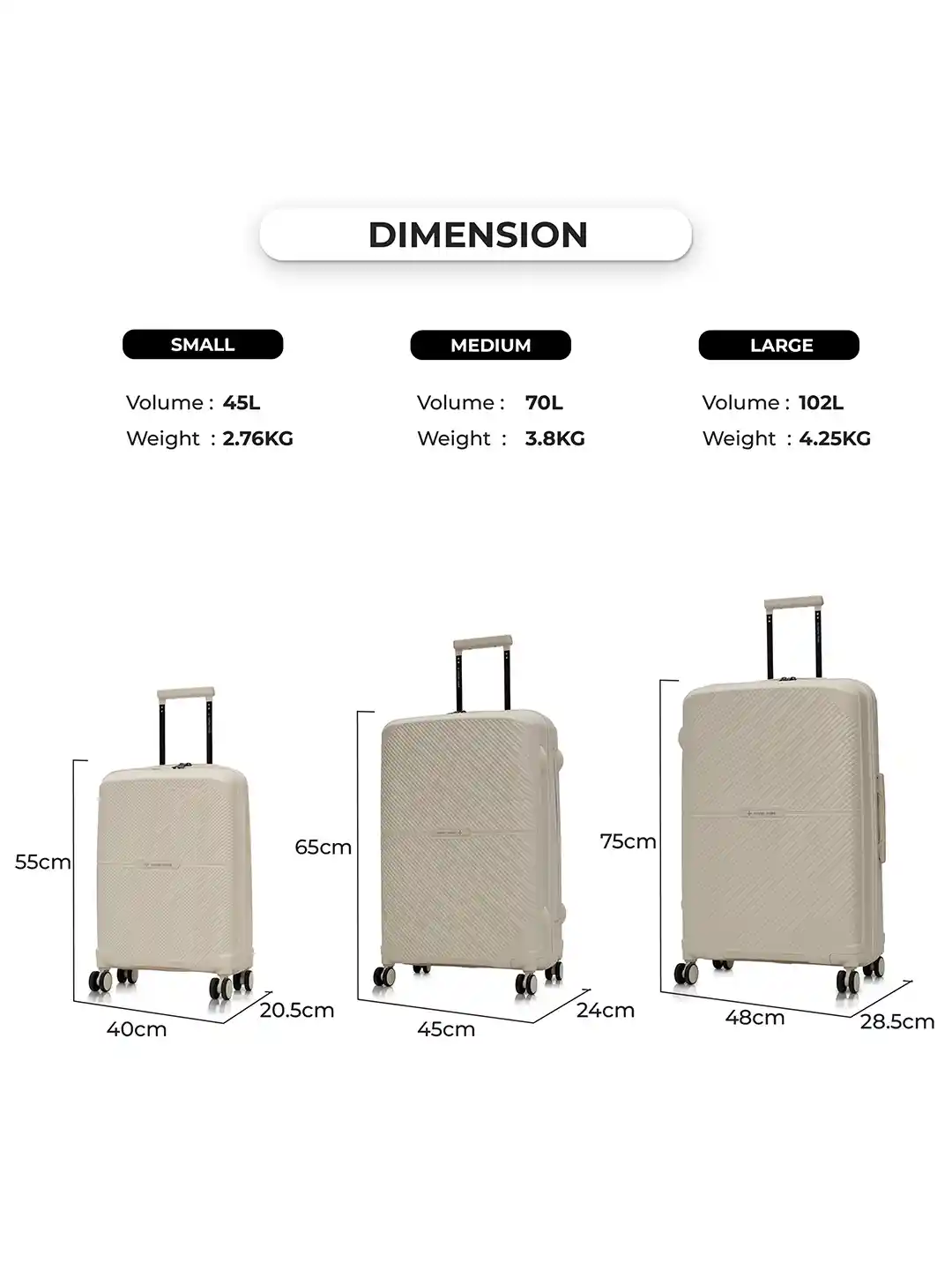 Buy Nasher Miles Hawaii Polypropylene TSA Lock Medium White