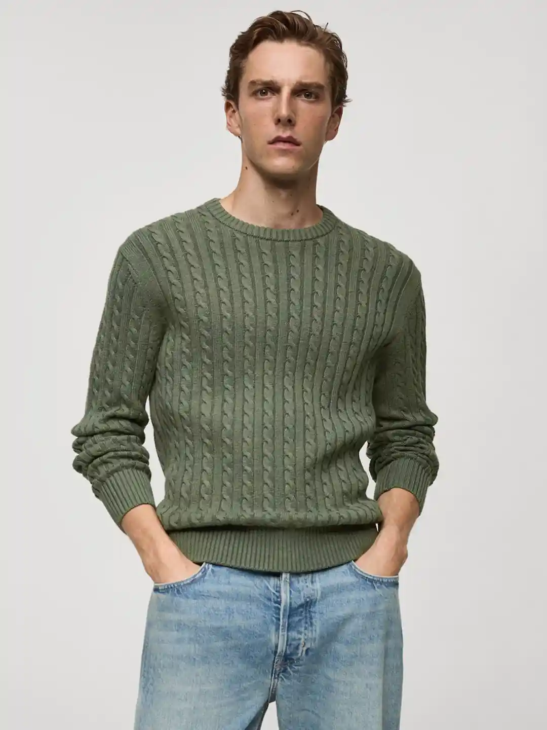 Buy MANGO MAN Cable Knit Pullover Sweaters for Men 31346758 Myntra