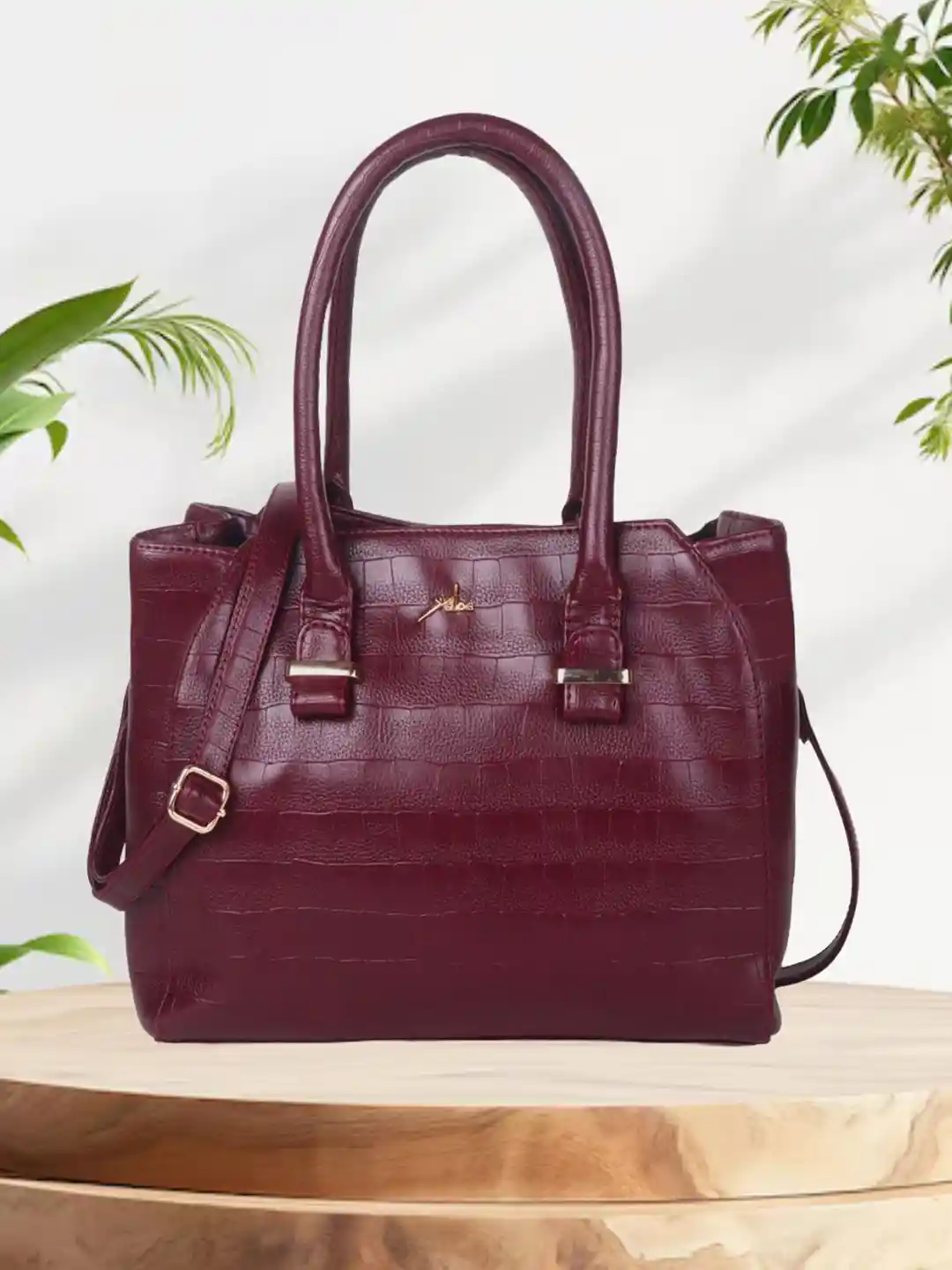 Buy yelloe Women Textured Structured Leather Shoulder Bag