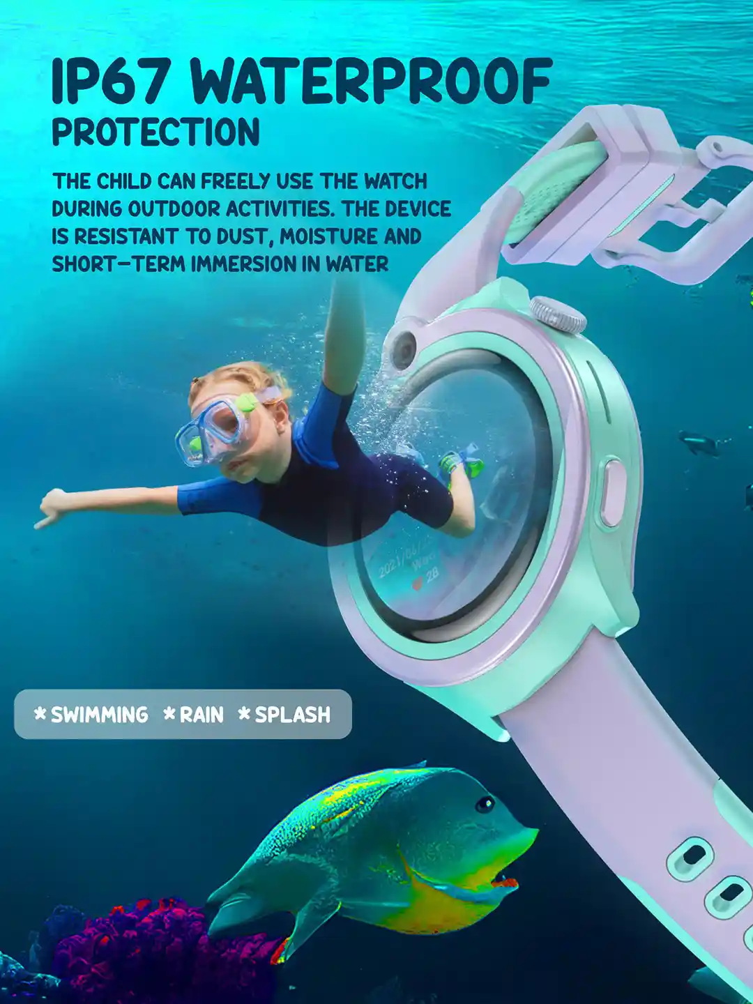 Buy Spiky Kids Waterproof Smart Watch With GPS Tracking Smart