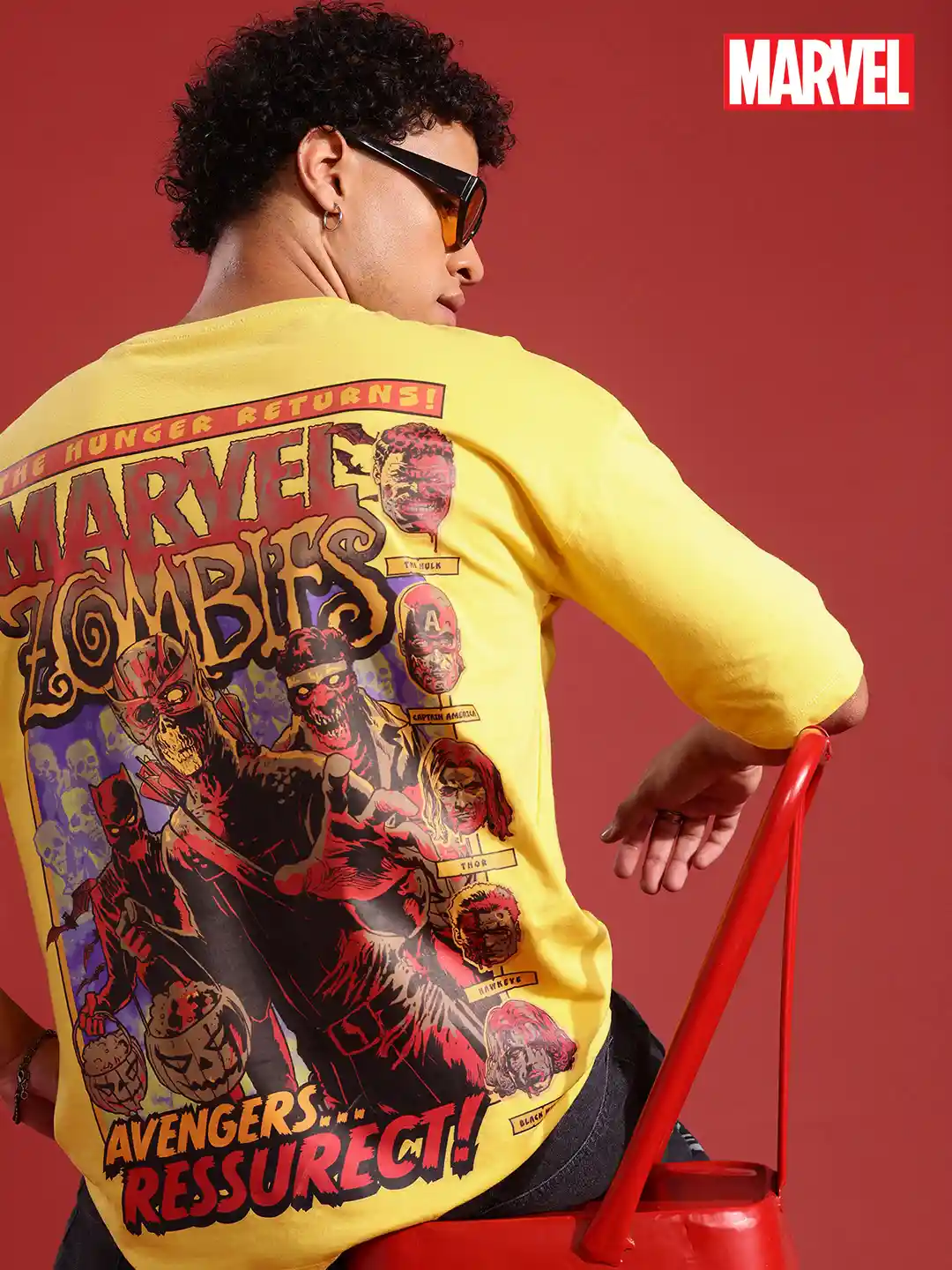 Buy MARVEL STREET Superhero Graphic Cotton Relaxed Fit T-shirt