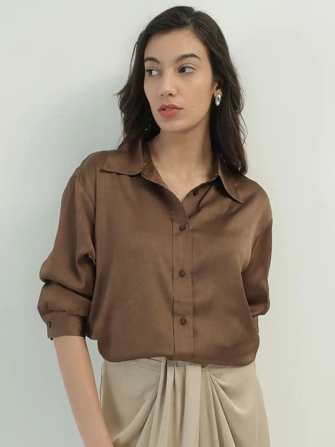 Buy H&M Satin Shirts Shirts for Women 31425516 Myntra