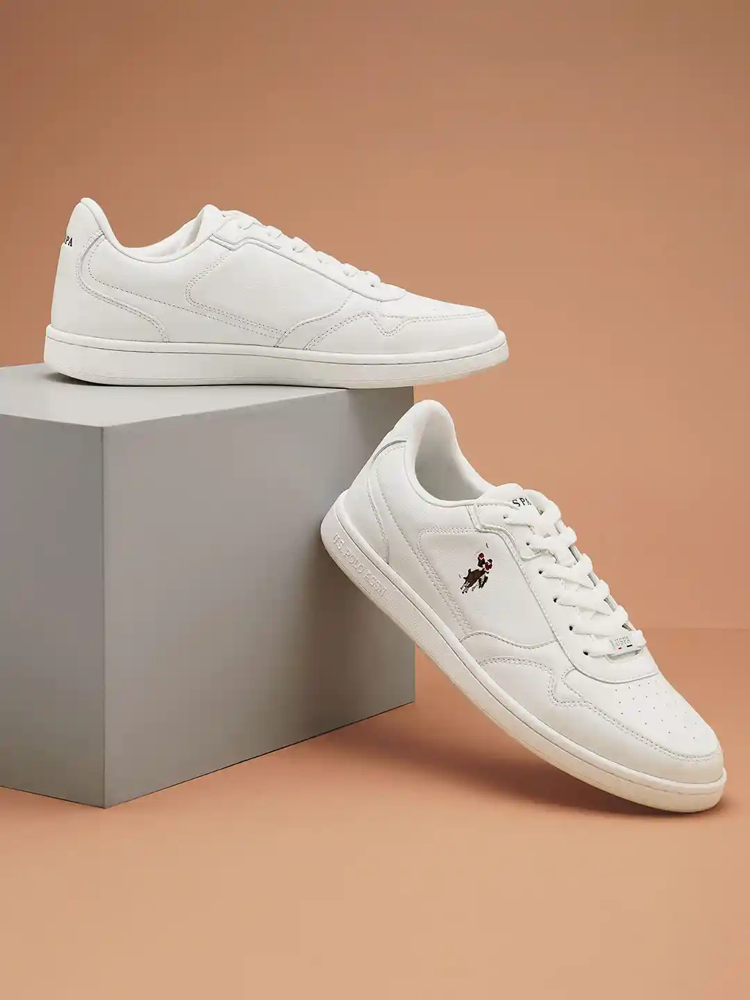 Buy Polo Men Casual Lace-Ups Round Toe PU Sneakers