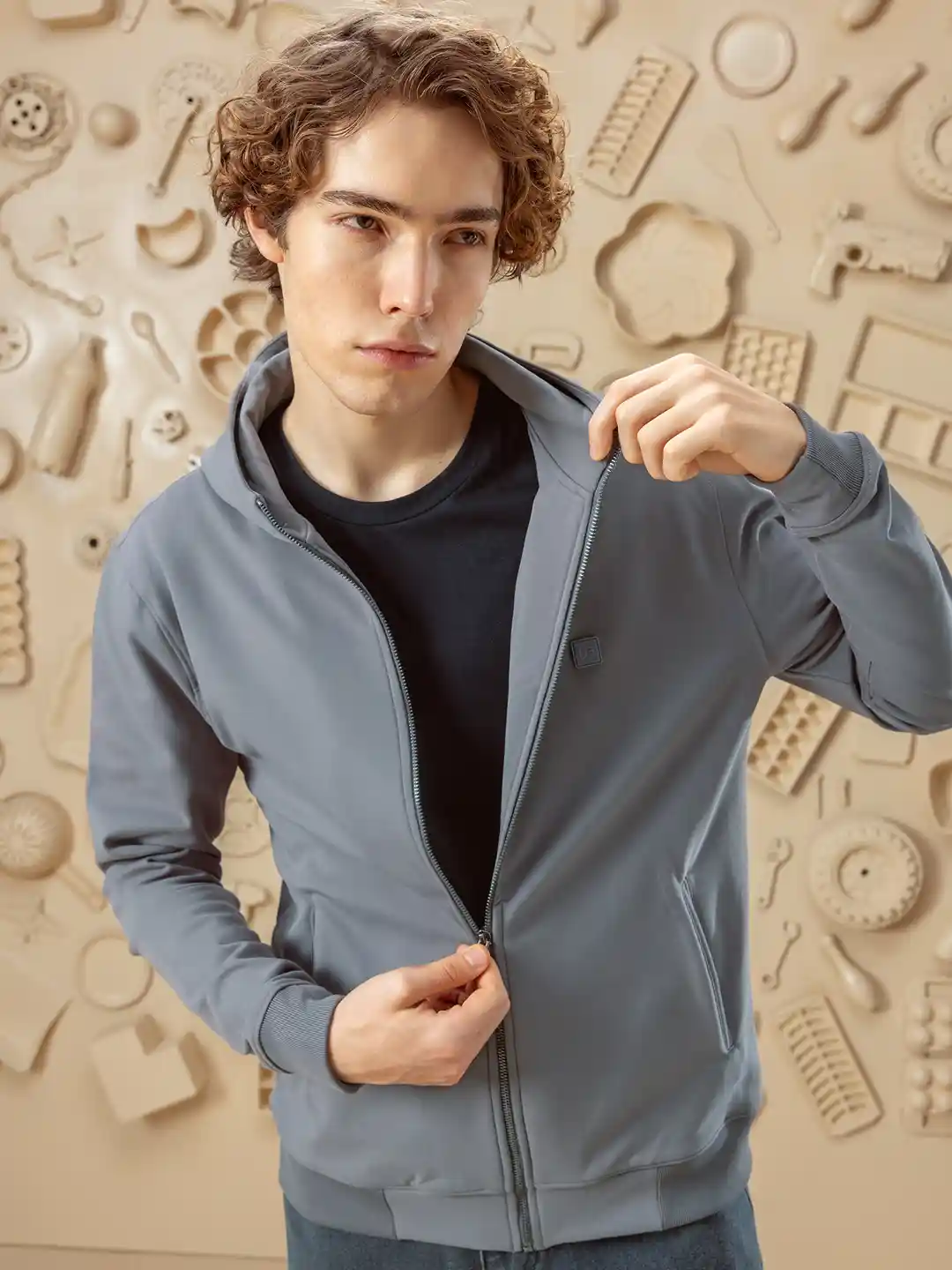 DAMENSCH Men Front-Open Full Zip Hoodie