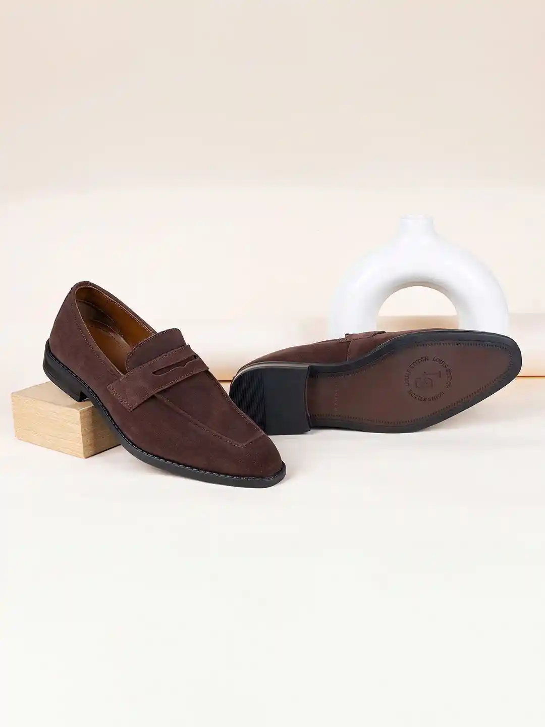 Buy LOUIS STITCH Men Suede Leather Lightweight Moccasins Casual