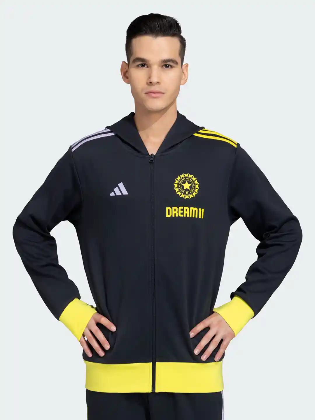 Buy ADIDAS Men Brand Logo Printed Long Sleeve Hooded Sweatshirt