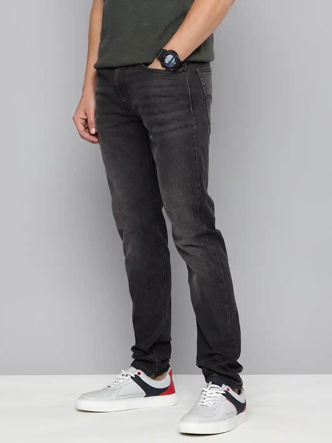 Levis Men Slim Tapered Fit Light Fade Stretchable Jeans