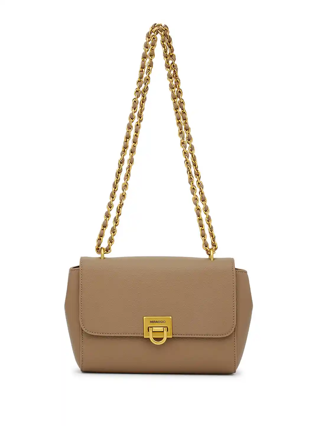 Buy MIRAGGIO Kesha Beige Sling Bag With Adjustable Chain Strap