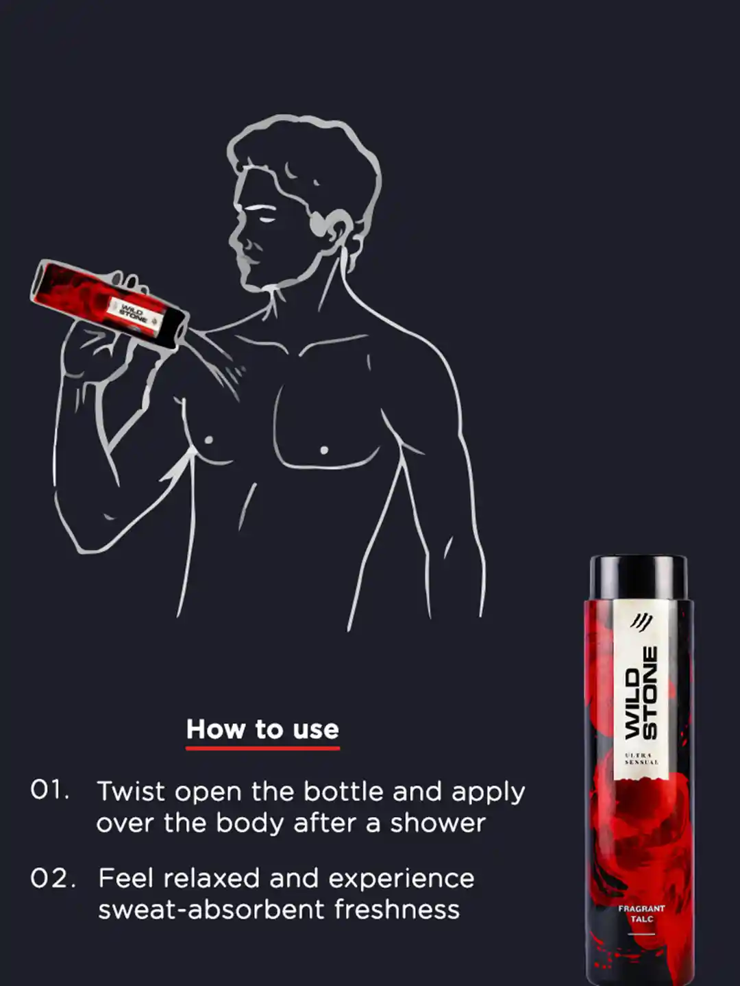 Buy Wild stone Ultra Sensual Fragrant Talcum 400 g Talcum