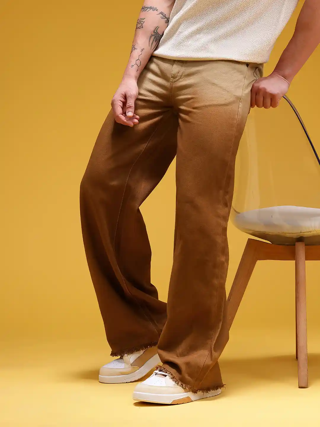 Buy HERE&NOW Men Mid-Rise Ombre Bootcut Jeans Jeans for Men