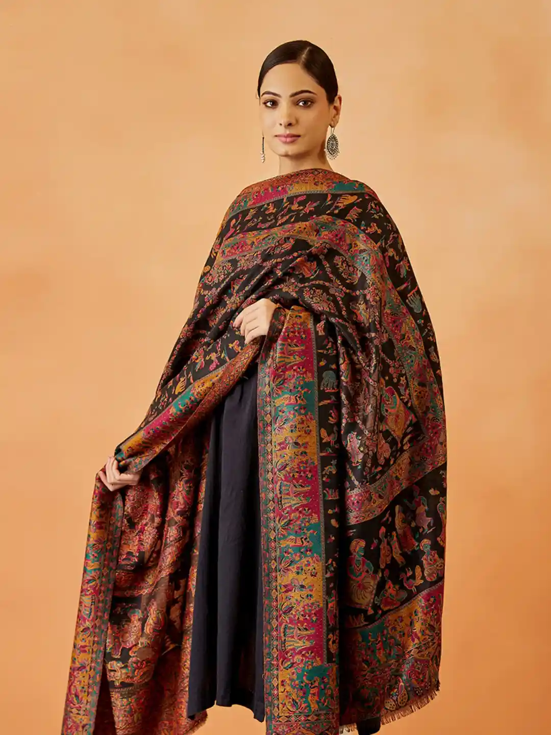 Pashmoda Women Paisley Woven Design Shawl