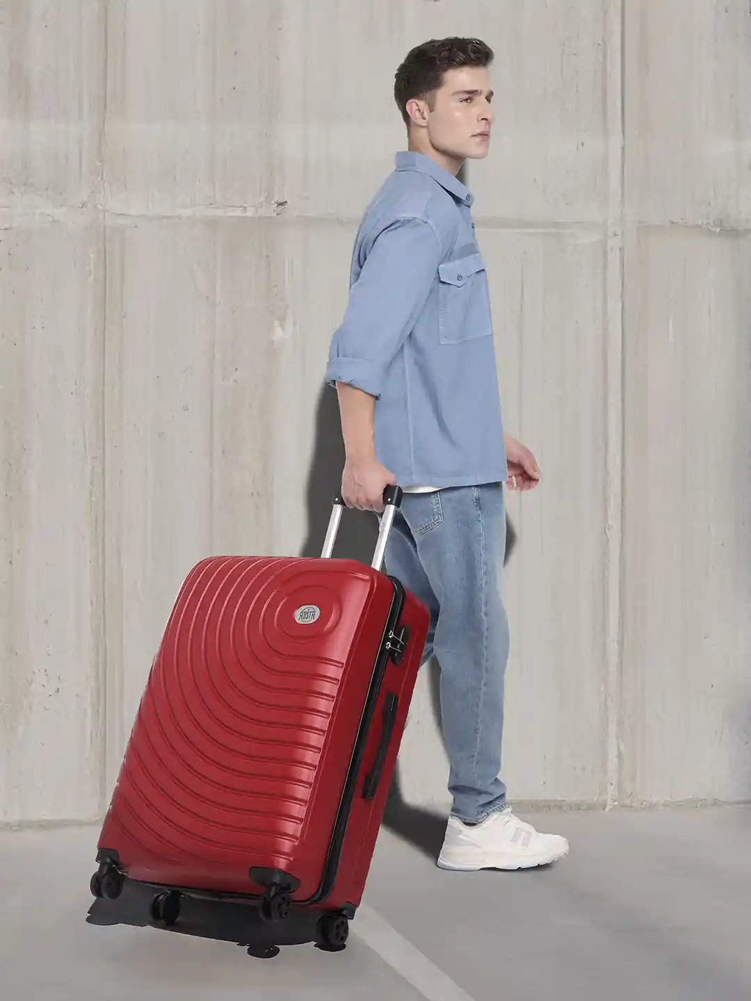 Roadster HRD Textured Large Suitcase Trolley Bag- L