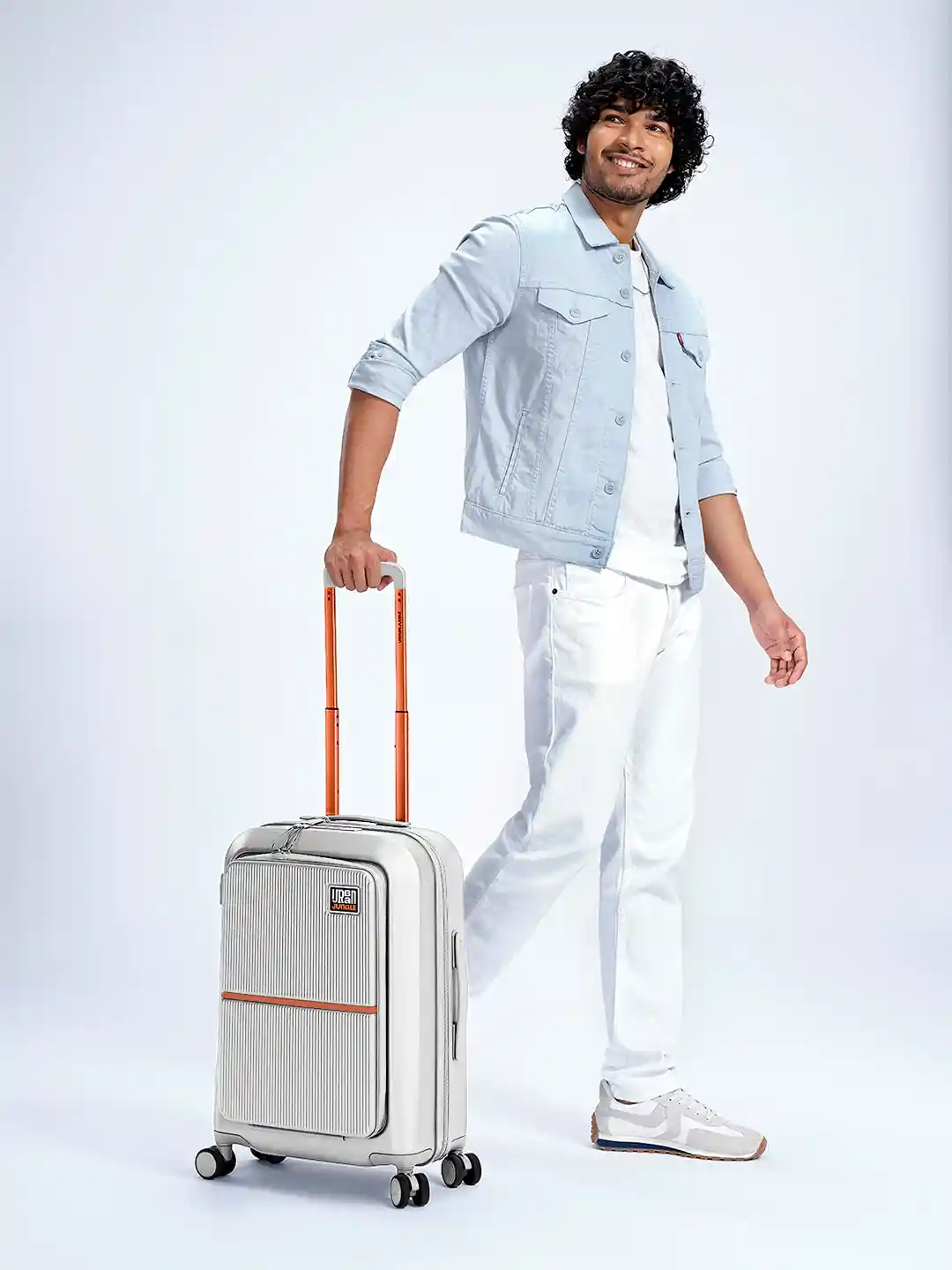 Urban Jungle By Safari Front Open Hardside Laptop Cabin Trolley Suitcase