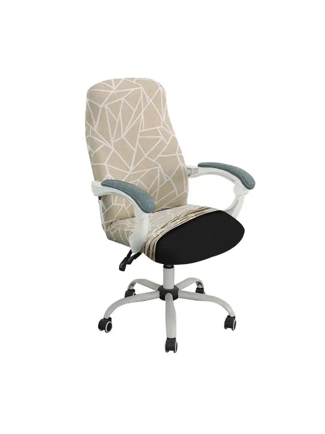 Buy HOKIPO Beige White Abstract Printed 140 GSM Stretchable