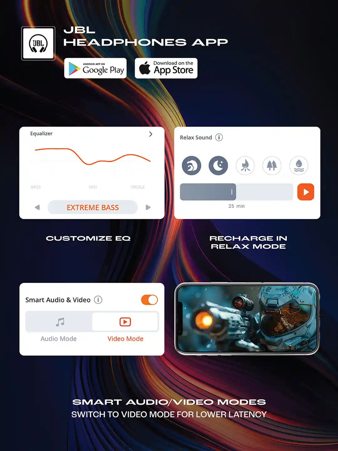 JBL Black Wave Beam Earbuds with ANC 40Hplaytime 4Mics  MultiConnect SpeedCharge - Main Image