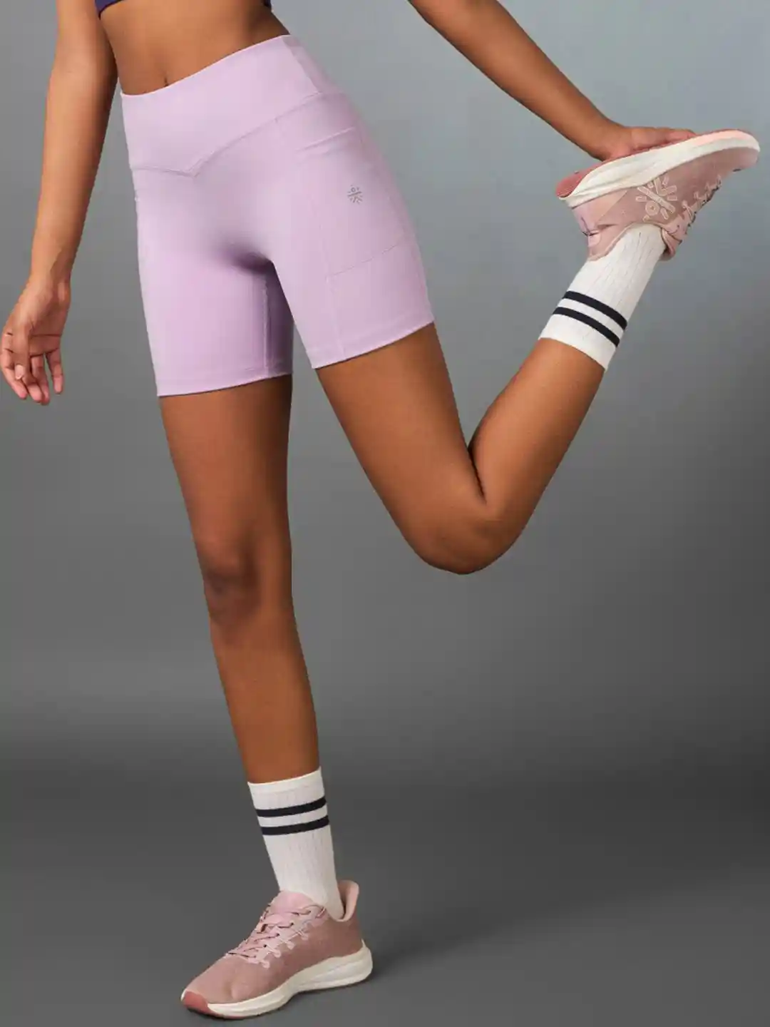 High Waisted Lavender Shorts Ladies CULT Women Lavender Multi