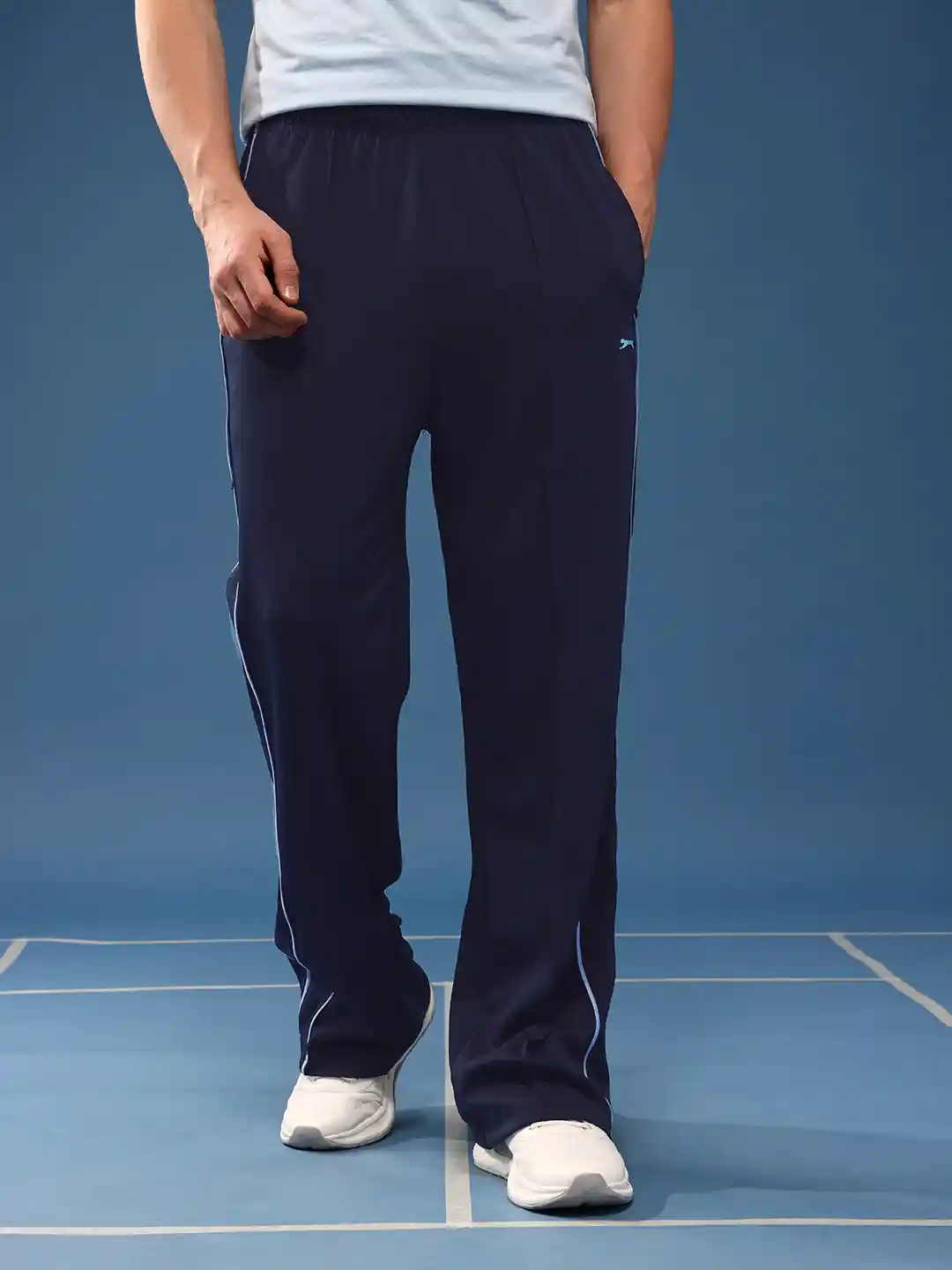Buy Slazenger Men Track Pants With Side Piping Detail Track