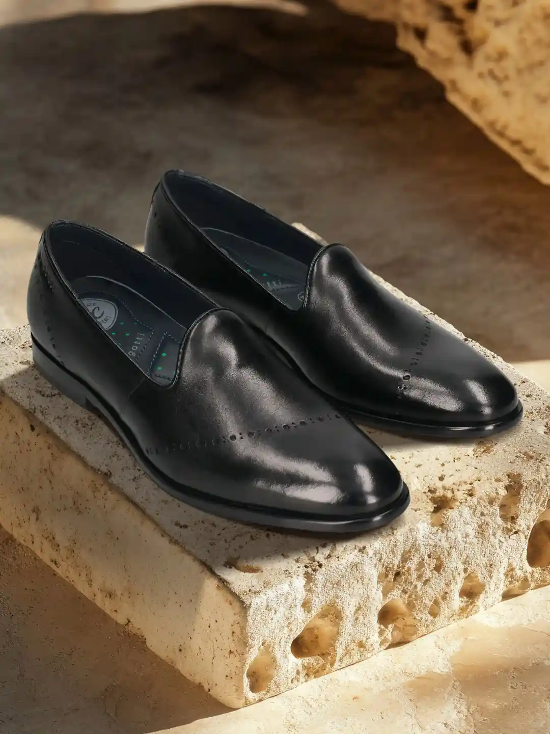 Bugatti Men Leather Formal Slip-Ons Loafers