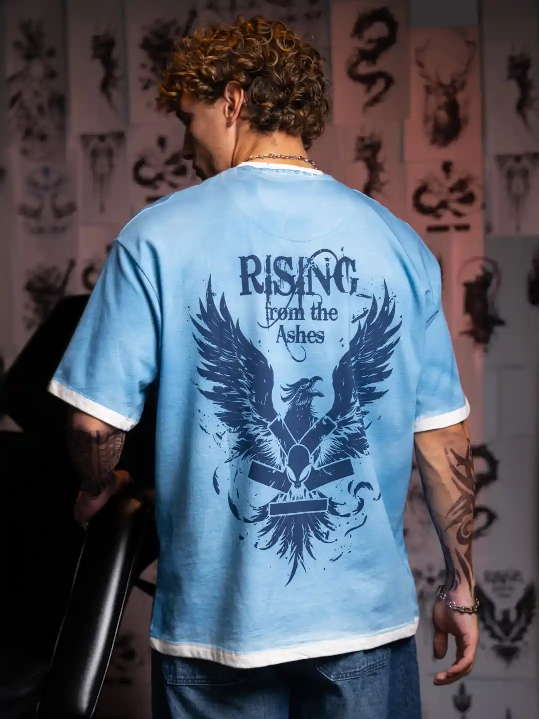 Buy WROGN Oversized Fit Typography Printed Pure Cotton T-shirt