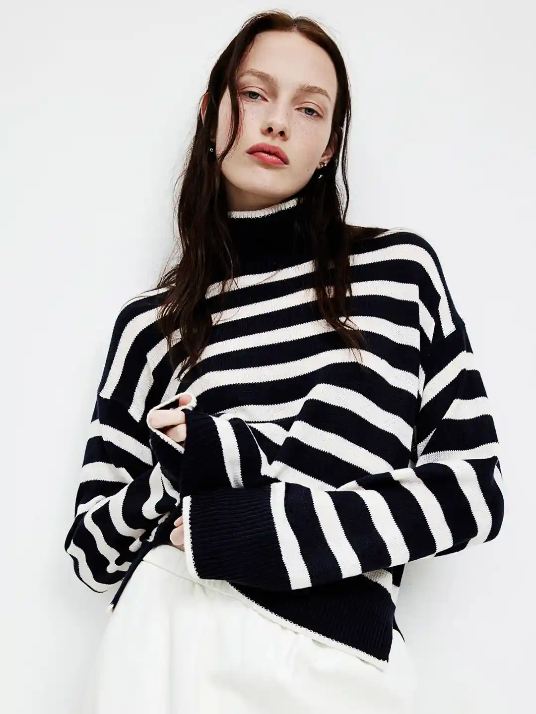 Buy H&M Women Fine-Knit Turtleneck Jumper Sweaters for Women