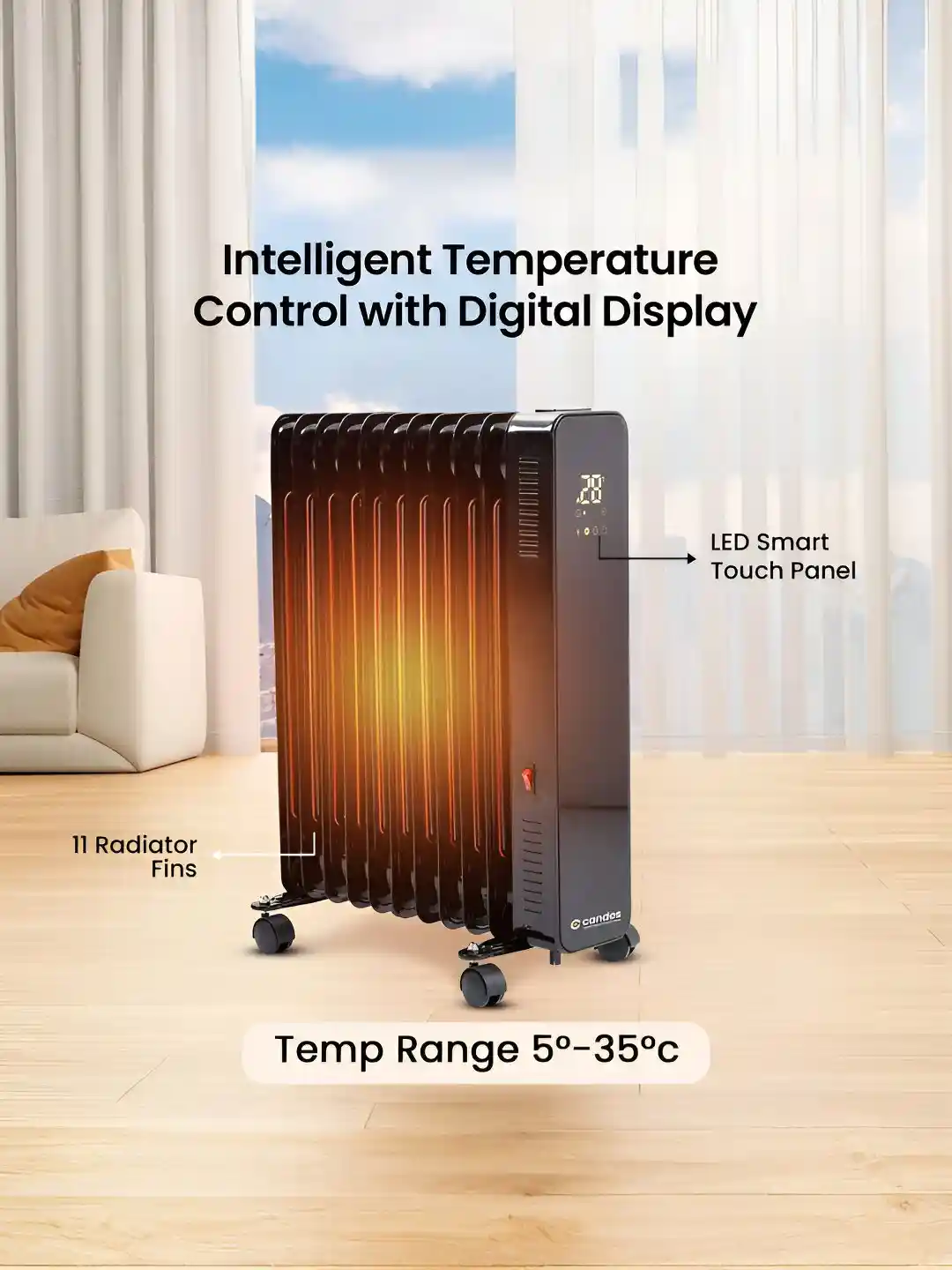 Oil Filled Radiator Heater Buy Space Heater, KopBeau 1500W Oil - Main Image