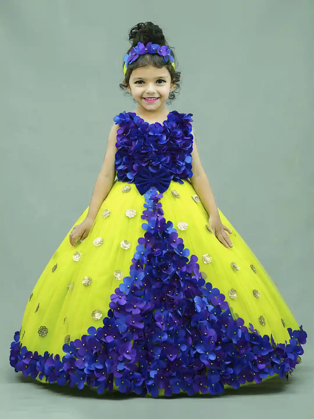 Buy Li Li Boutique Girls Floral Embellished Fit and Flare Dress