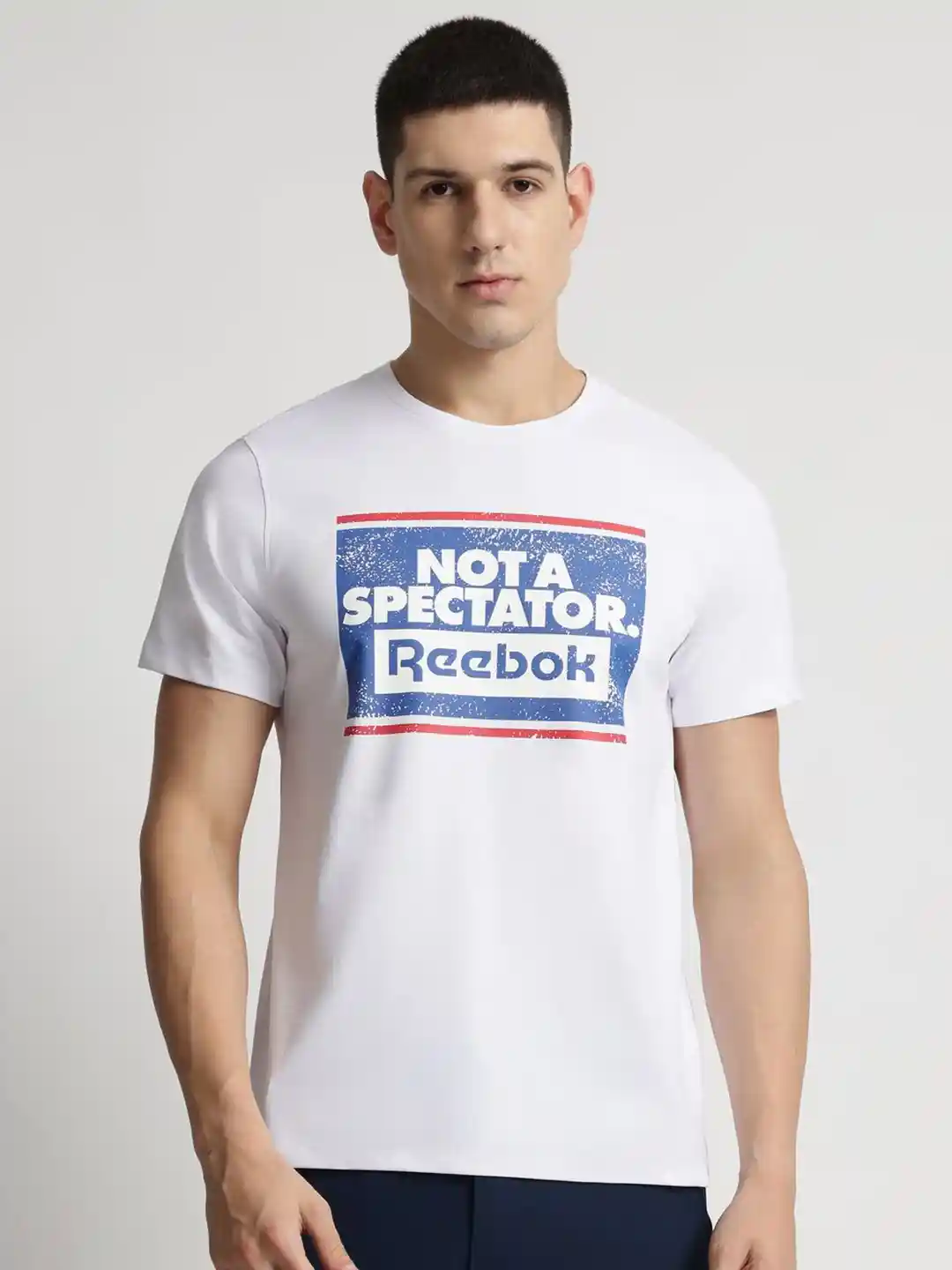 Reebok Men Typographic Printed Round Neck Casual T-Shirt