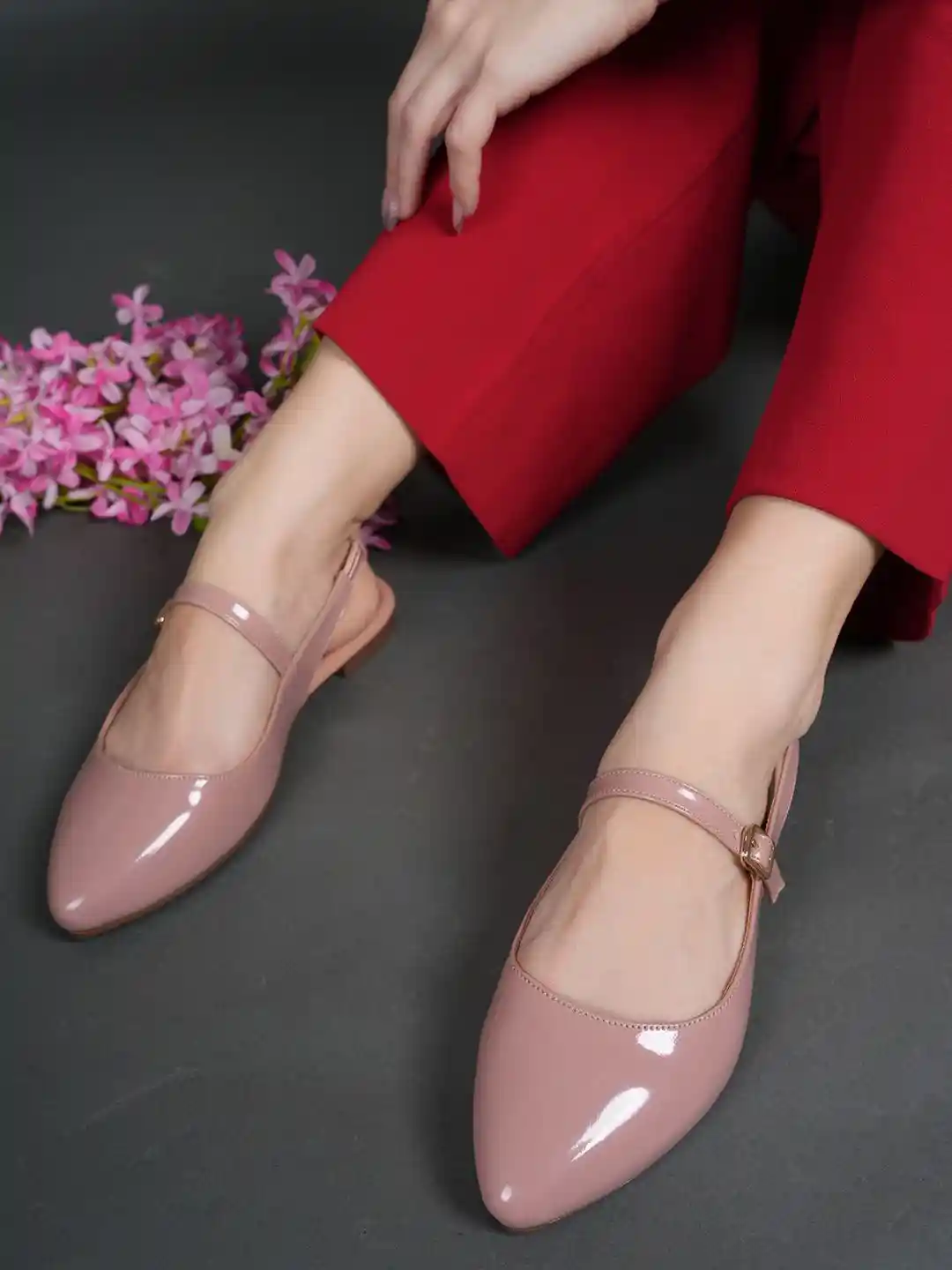 Buy DressBerry Women Pointed Toe Mary Jane Flats Flats for Women