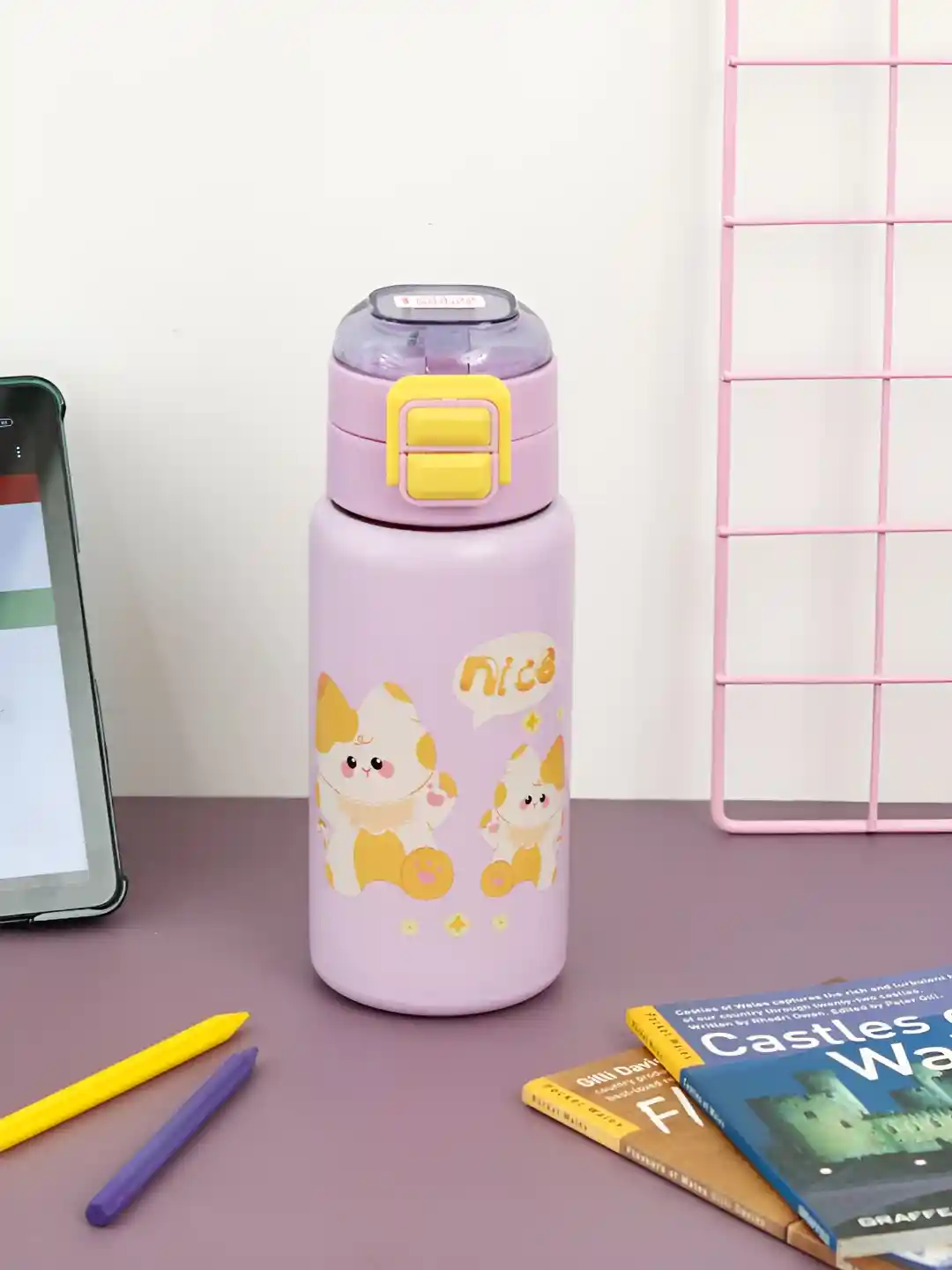 Buy Yellow Bee Bunny Purple Cartoon Characters Stainless Steel