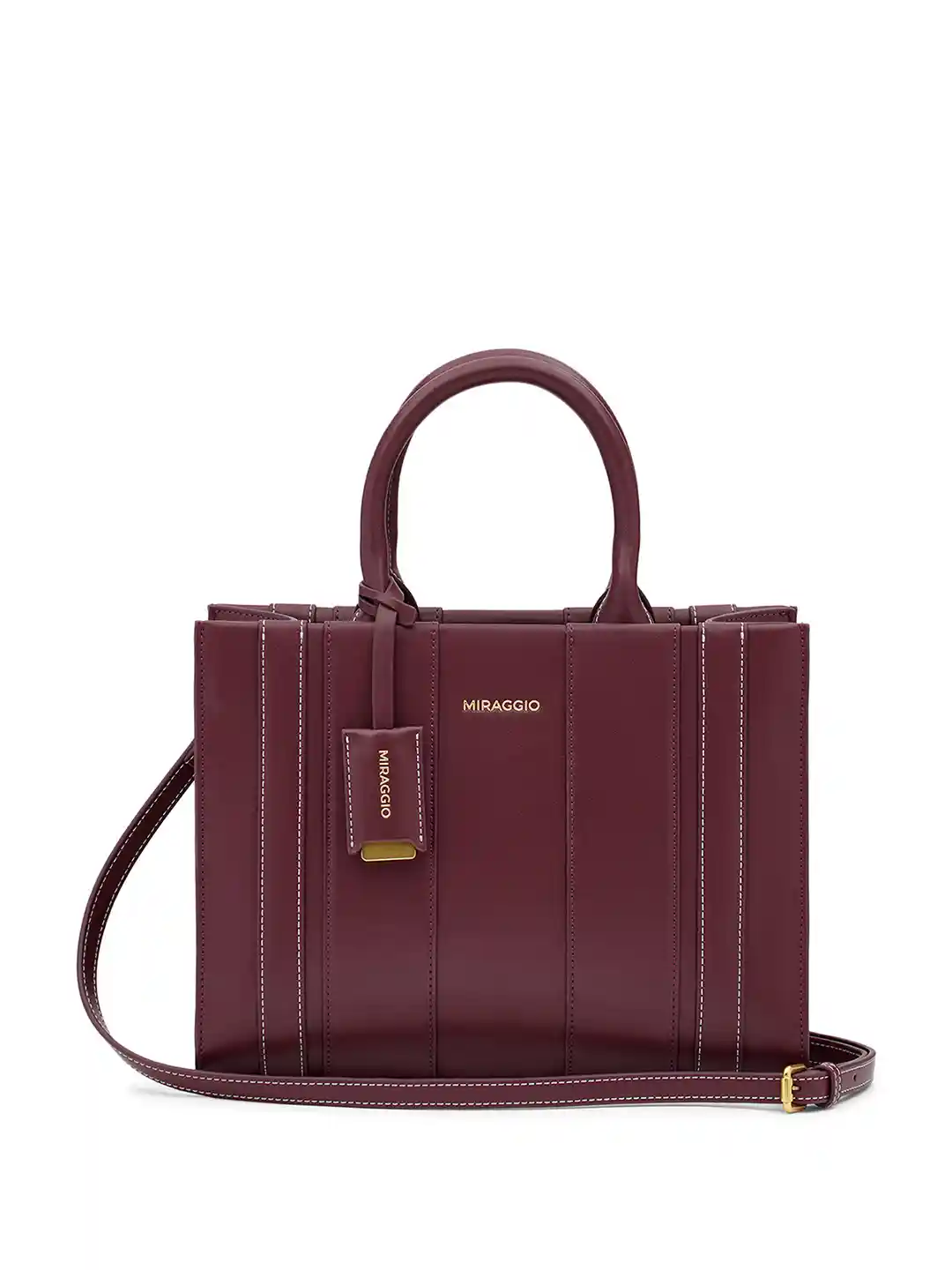 Buy Miraggio Glenn Wine Top Handle Crossbody Bag With Detachable