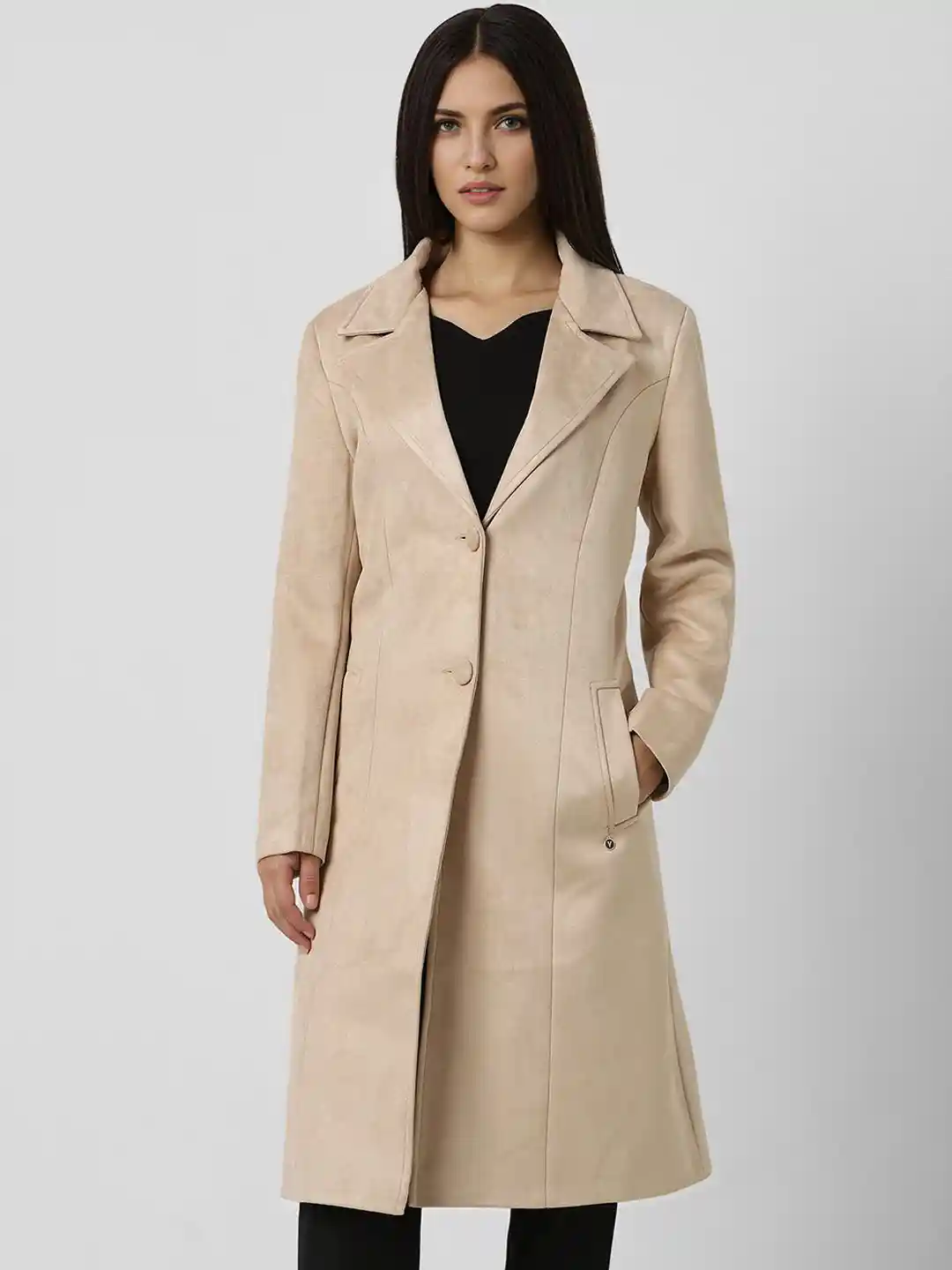 Buy Van Heusen Woman Lapel Collar Solid Casual Tailored Jacket