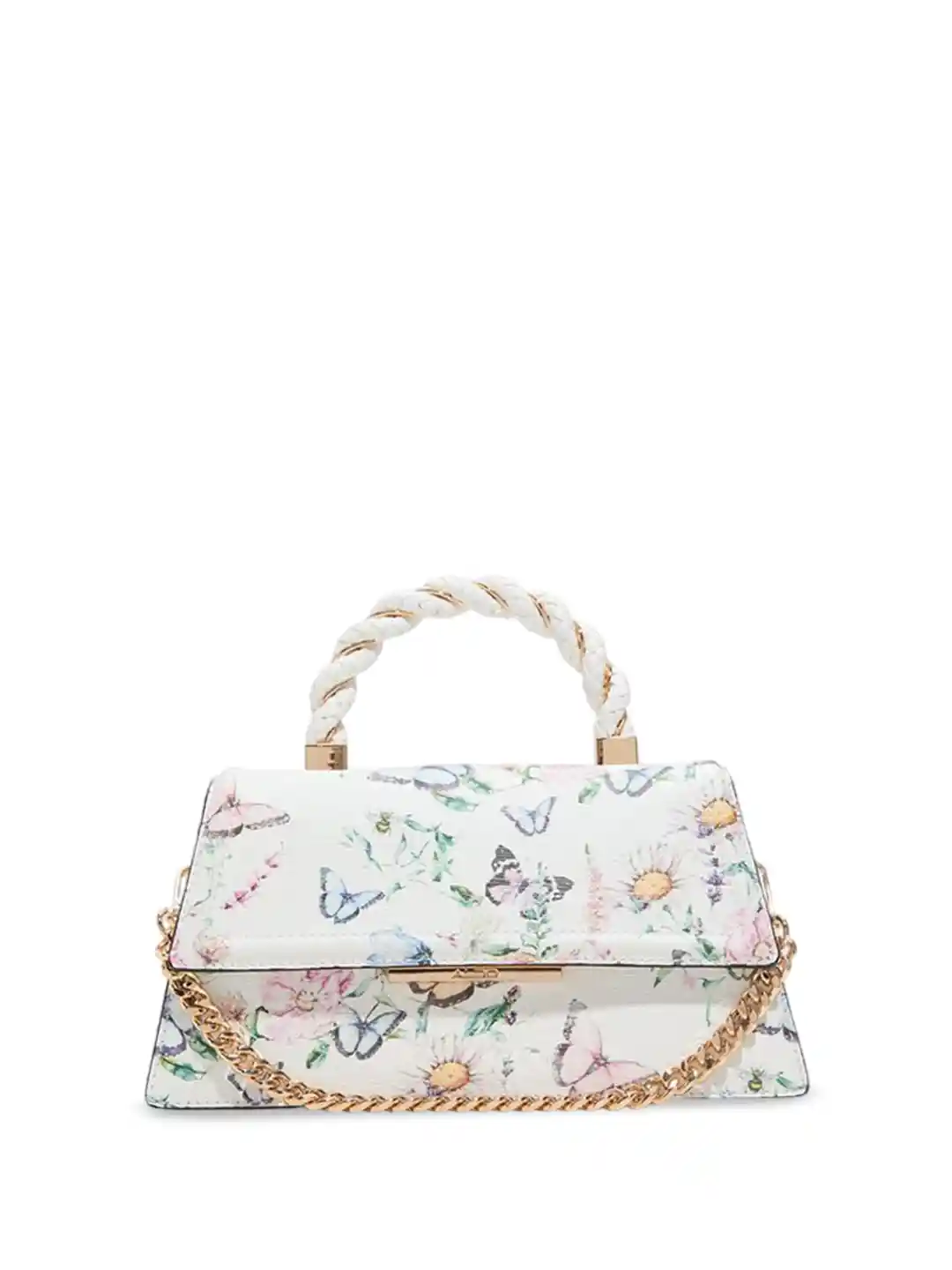 Buy ALDO Women SIDONIE Floral Printed Structured Leather Handheld