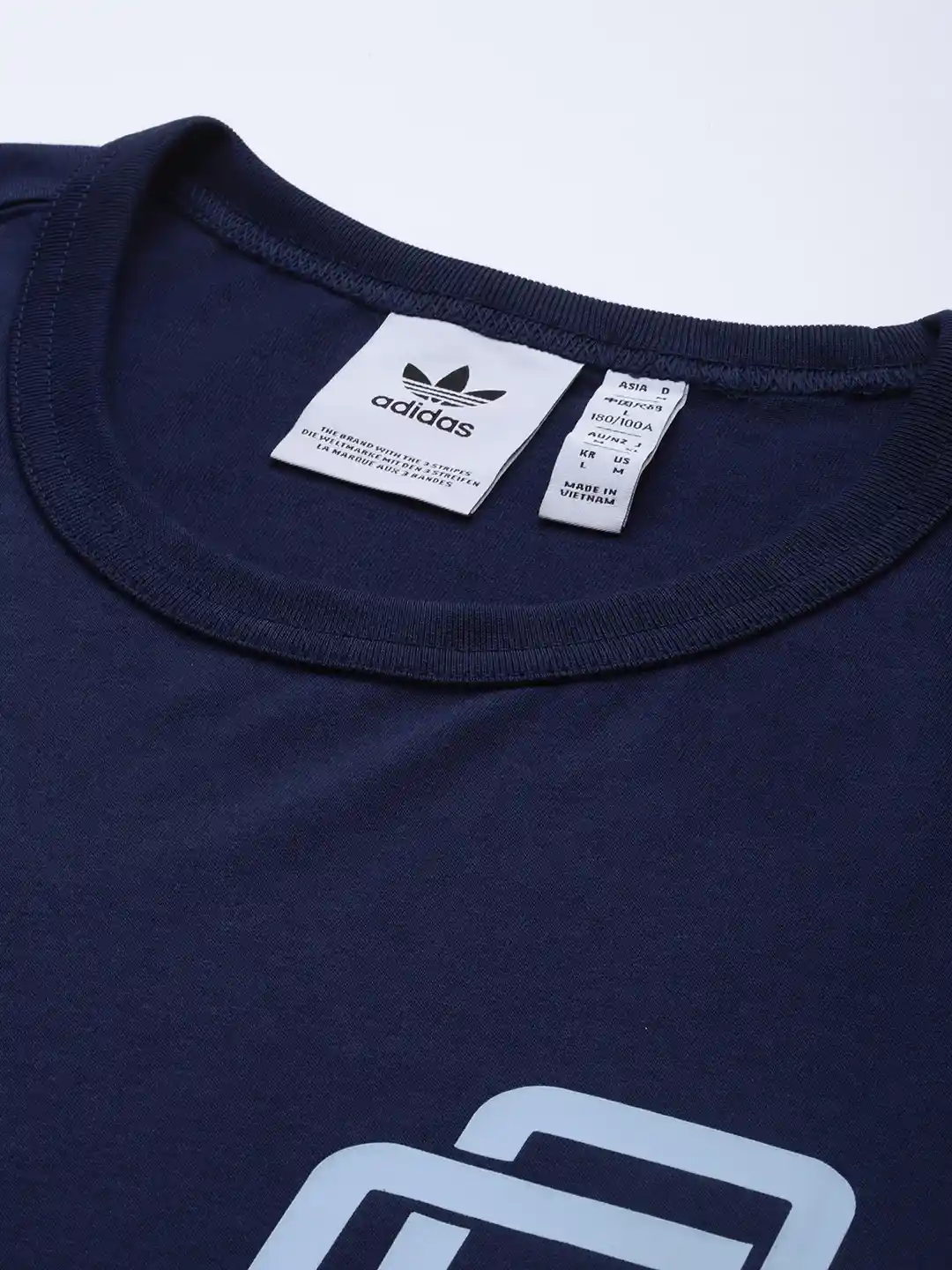 ADIDAS Originals Pure Cotton Brand Logo Printed Drop-Shoulder Sleeves  Relaxed Fit T-shirt