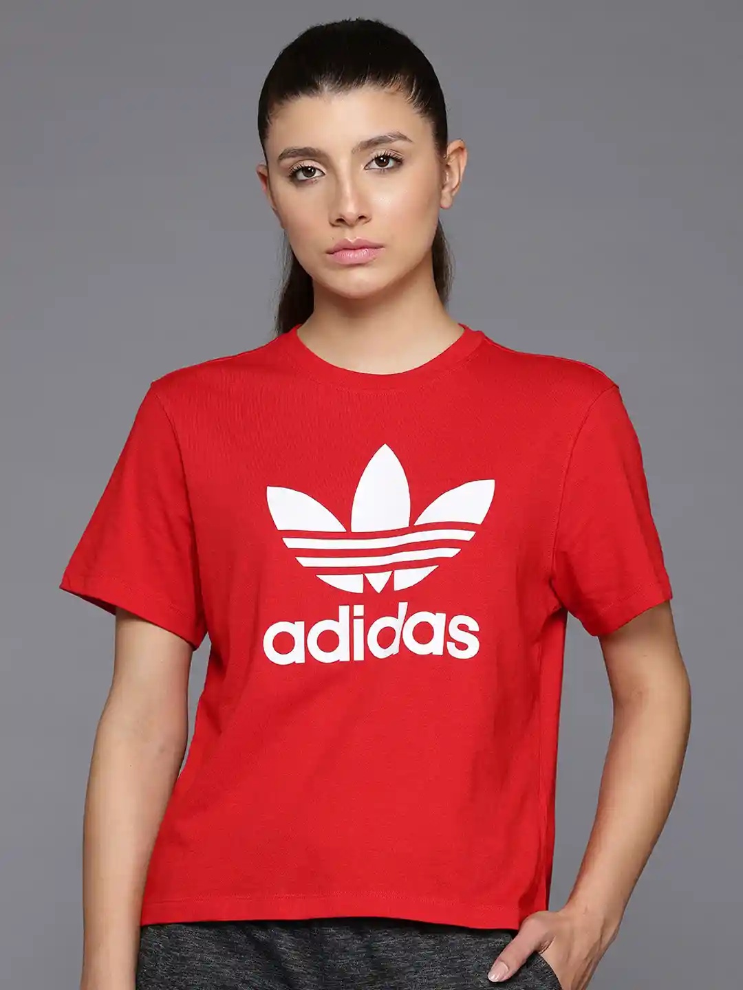 Buy ADIDAS Originals Brand Logo Adicolor Trefoil Boxy T-shirt