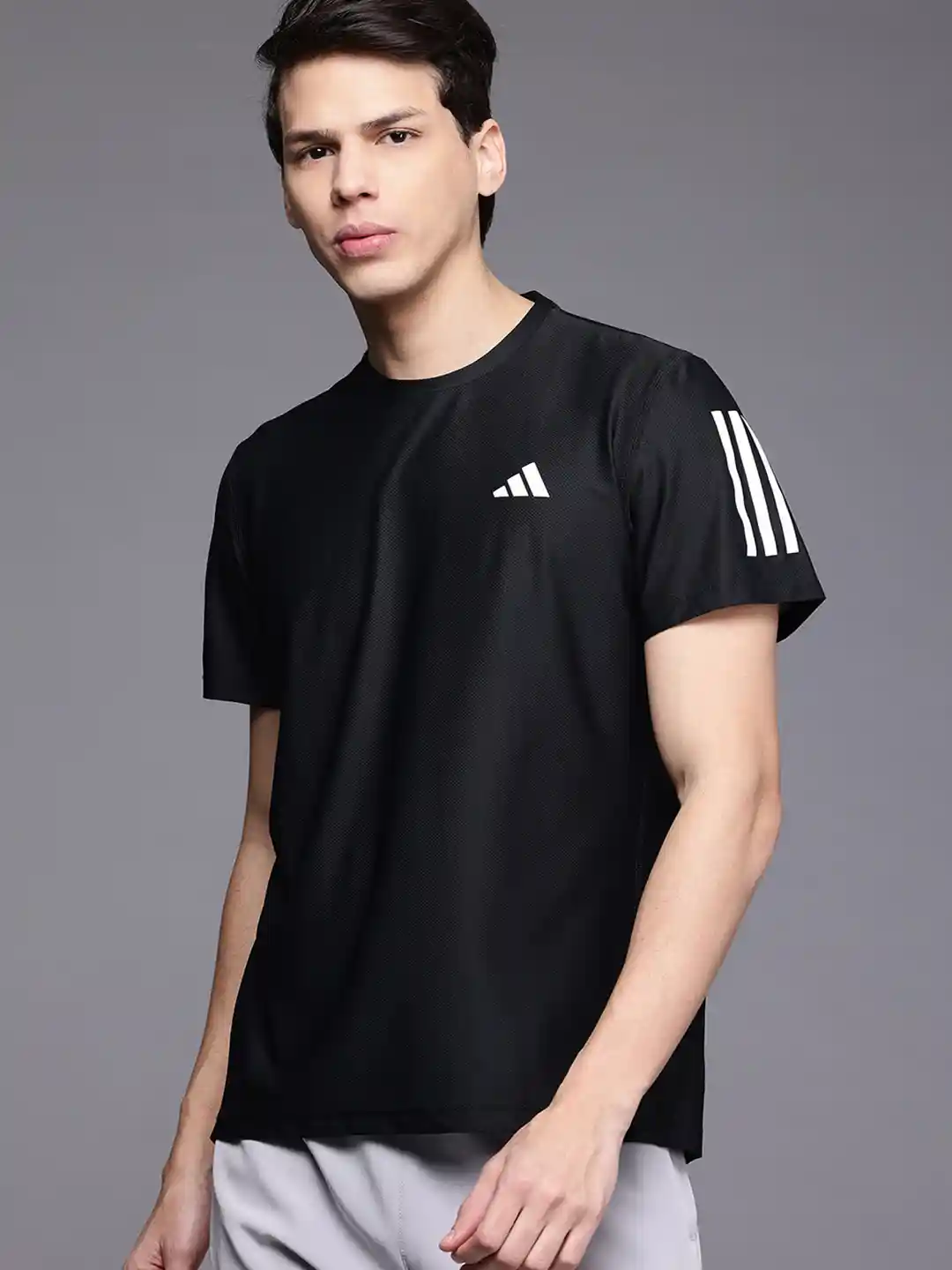 Buy ADIDAS Brand Logo Print Detail Anti-Odor OTR Running T-shirt