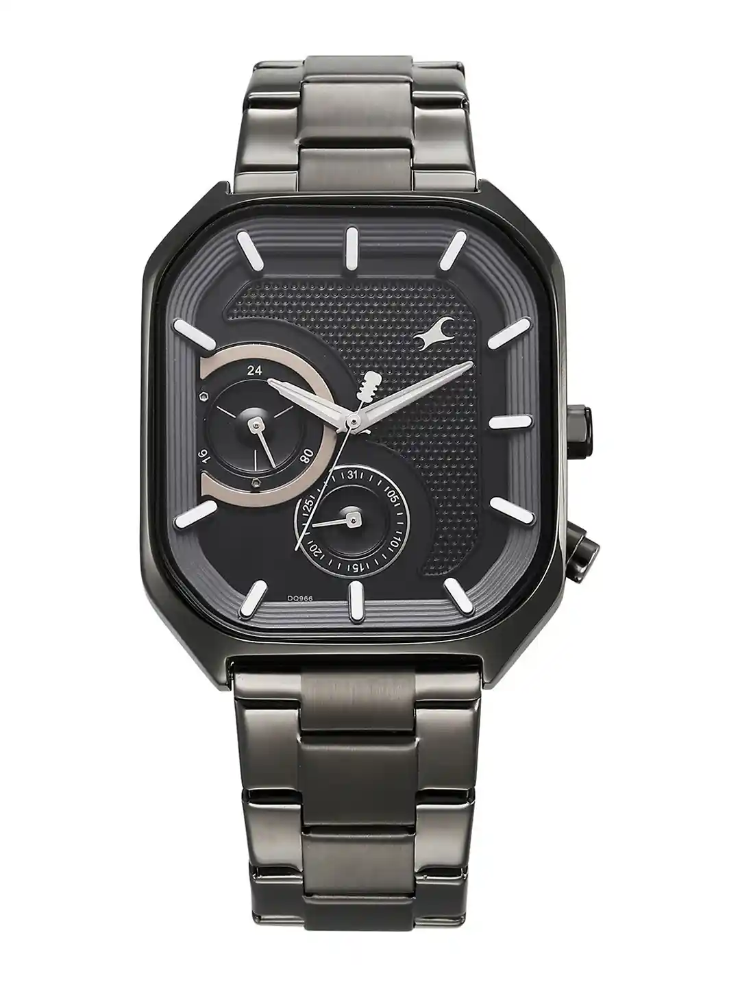 Fastrack Men Brass Dial Stainless Steel Bracelet Style Straps Analogue  Watch 3321QM01