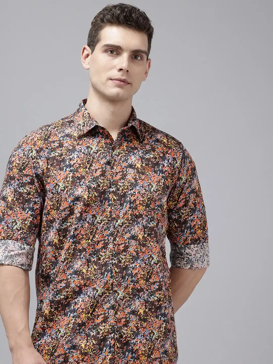 Buy ColorPlus Pure Cotton Printed Casual Shirt - Shirts for Men